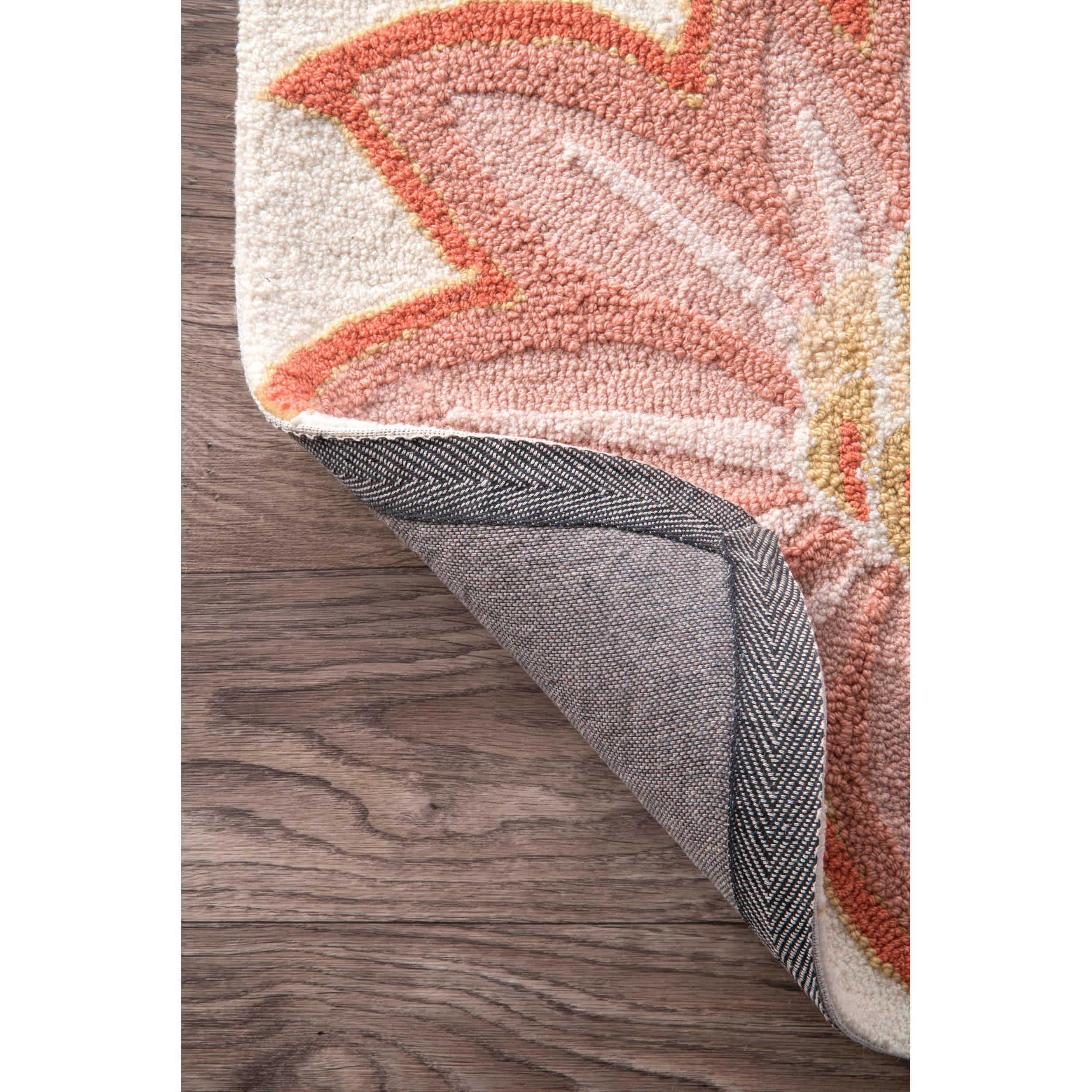 Nuloom Palm Springs Floral 8x10 Indoor Area Rug for Living Room Bedroom Dining Room Kitchen, Pink/Multicolor