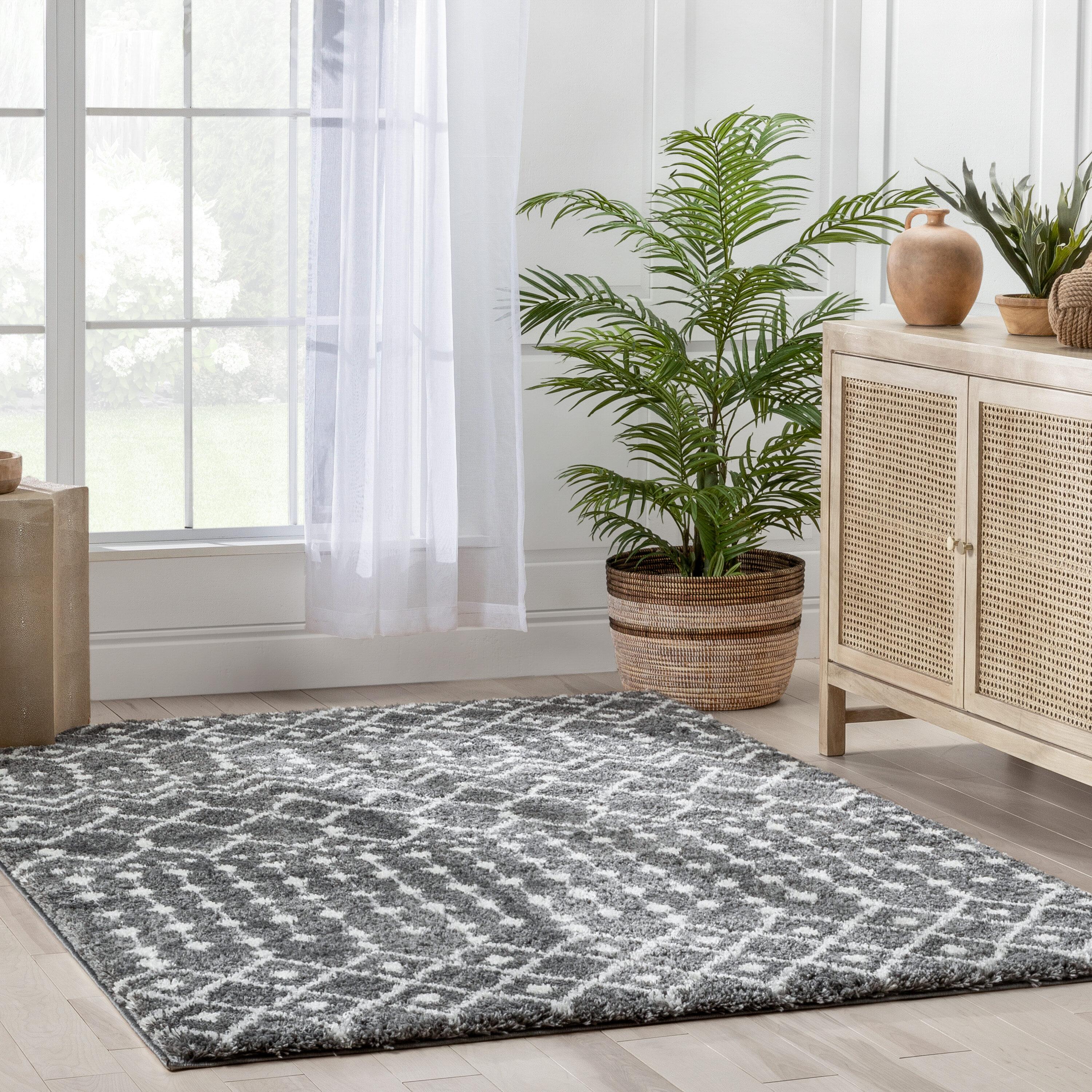 Well Woven Celeste Moroccan Area Rug, 3.92' x 5.25', Irresistibly Thick Shag Pile, Easy To Clean