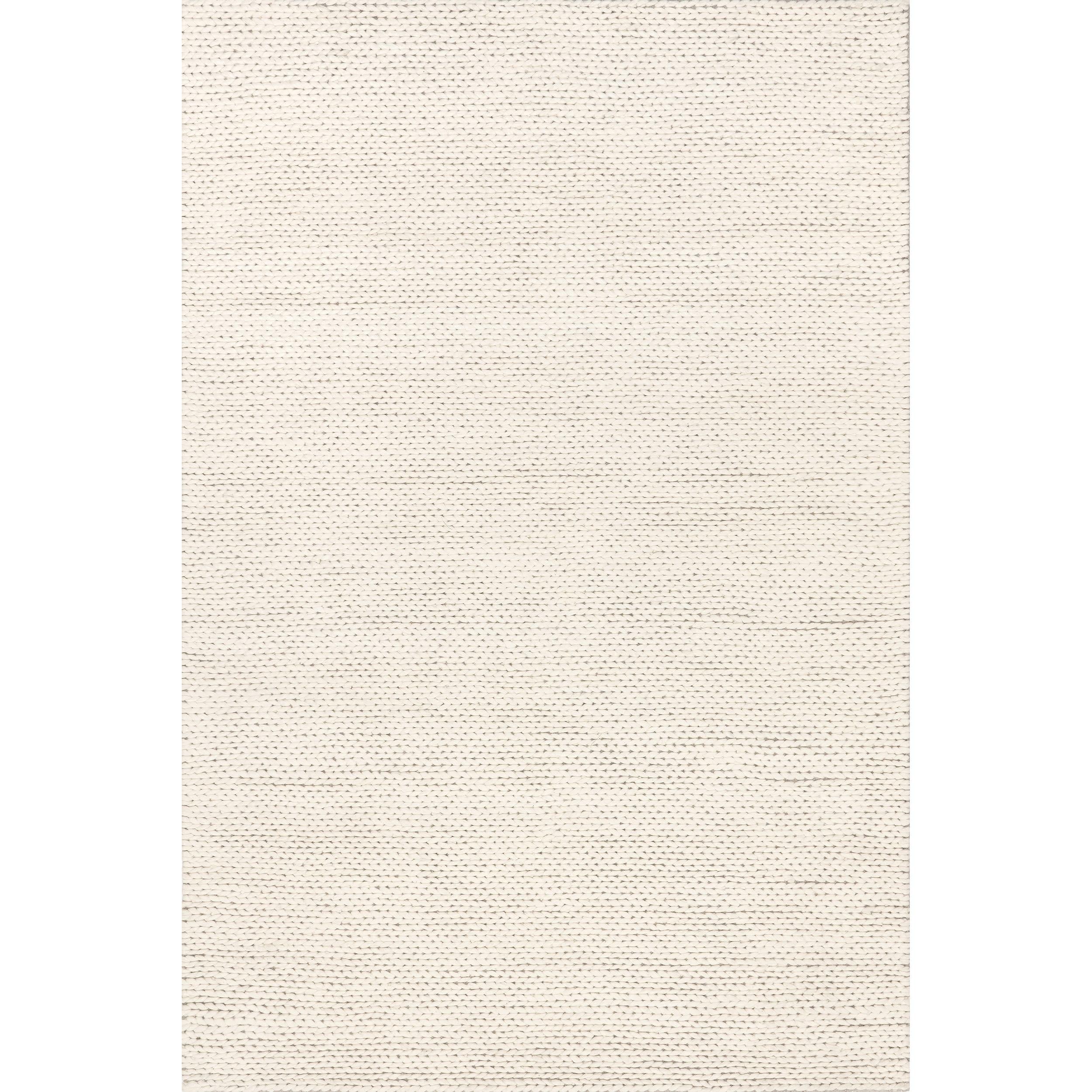 nuLOOM Penelope Braided Wool Off White 6' x 9' Farmhouse Area Rug