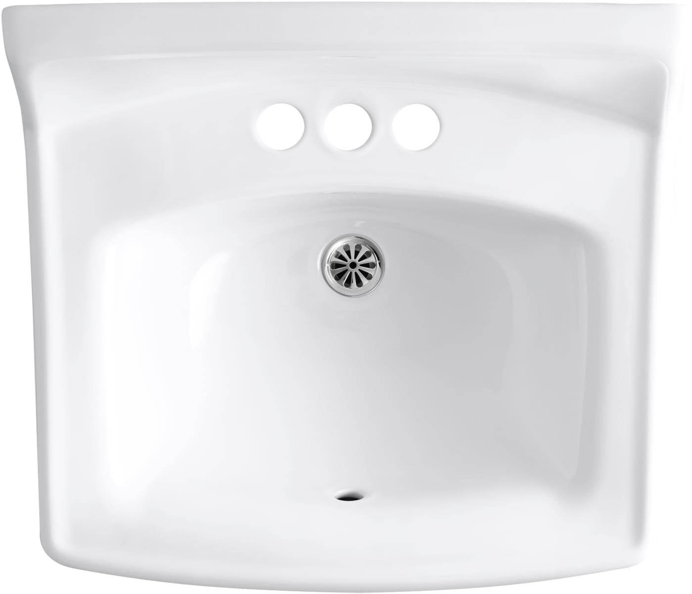 Greenwich Vitreous China Rectangular Wall Mount Bathroom Sink with Overflow