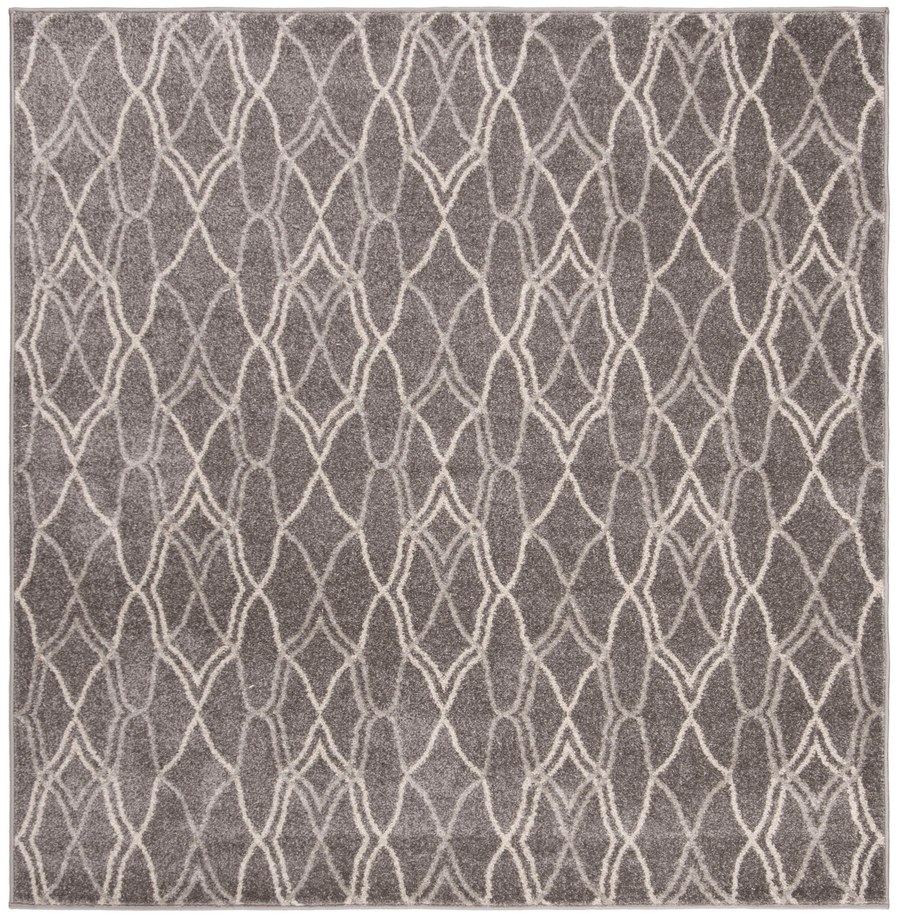 Amherst AMT417 Power Loomed Area Rug - Grey/Light Grey - 5'x5' - Safavieh.