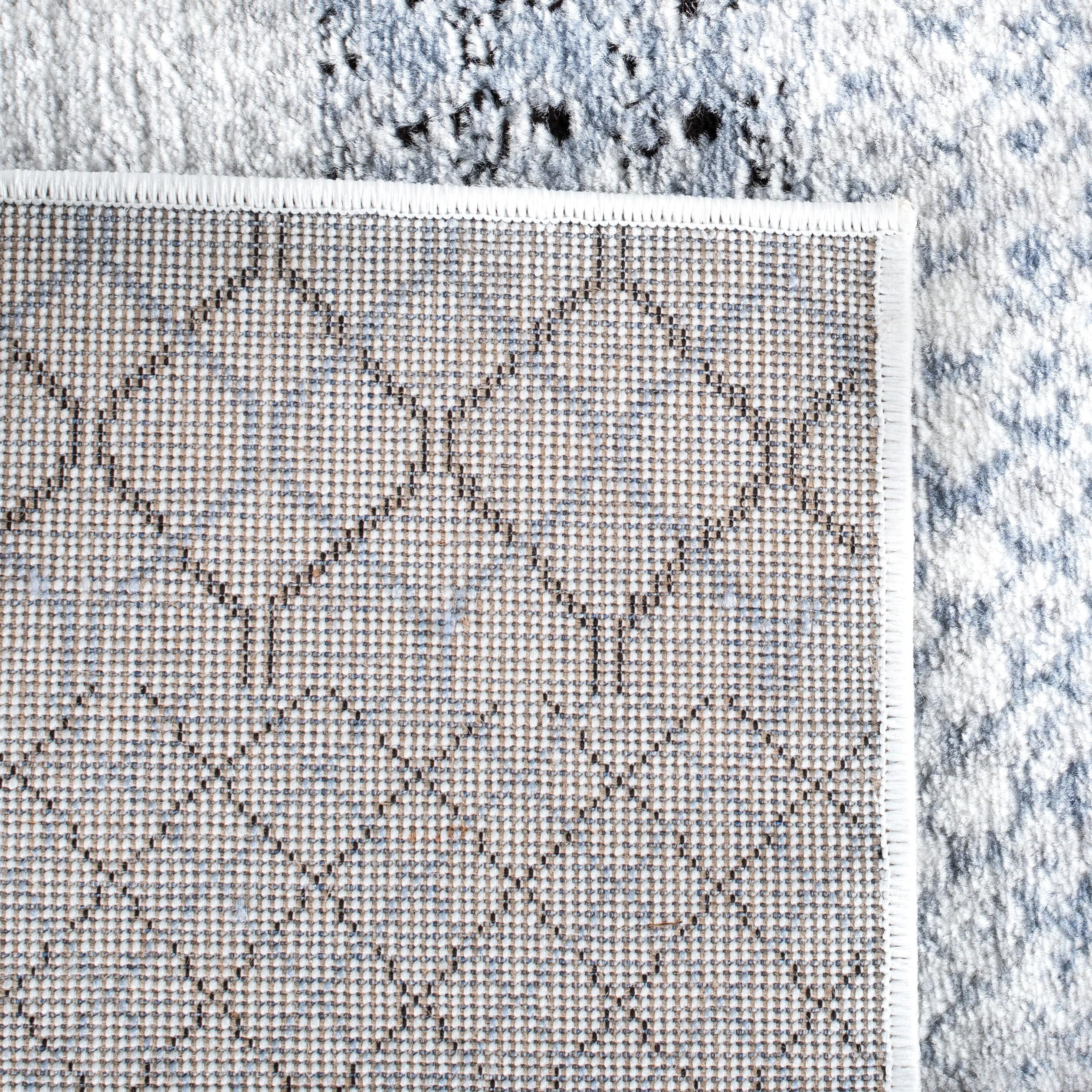 Mistana™ Adames Geometric Gray/Light Blue Area Rug