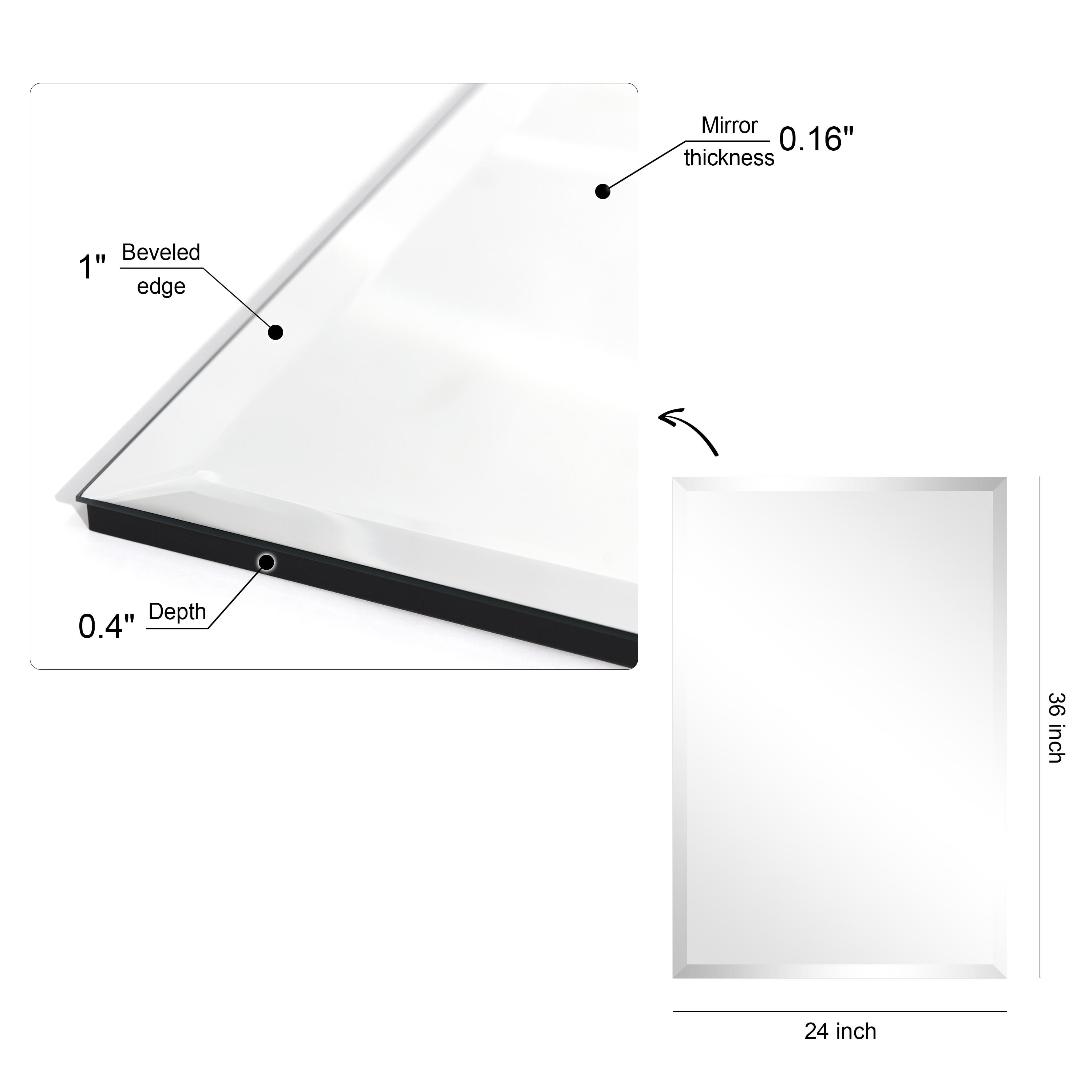 Empire Art Direct Frameless Beveled Prism Wall Mirror - Clear 24 in. x 0.39 in. x 36 in.