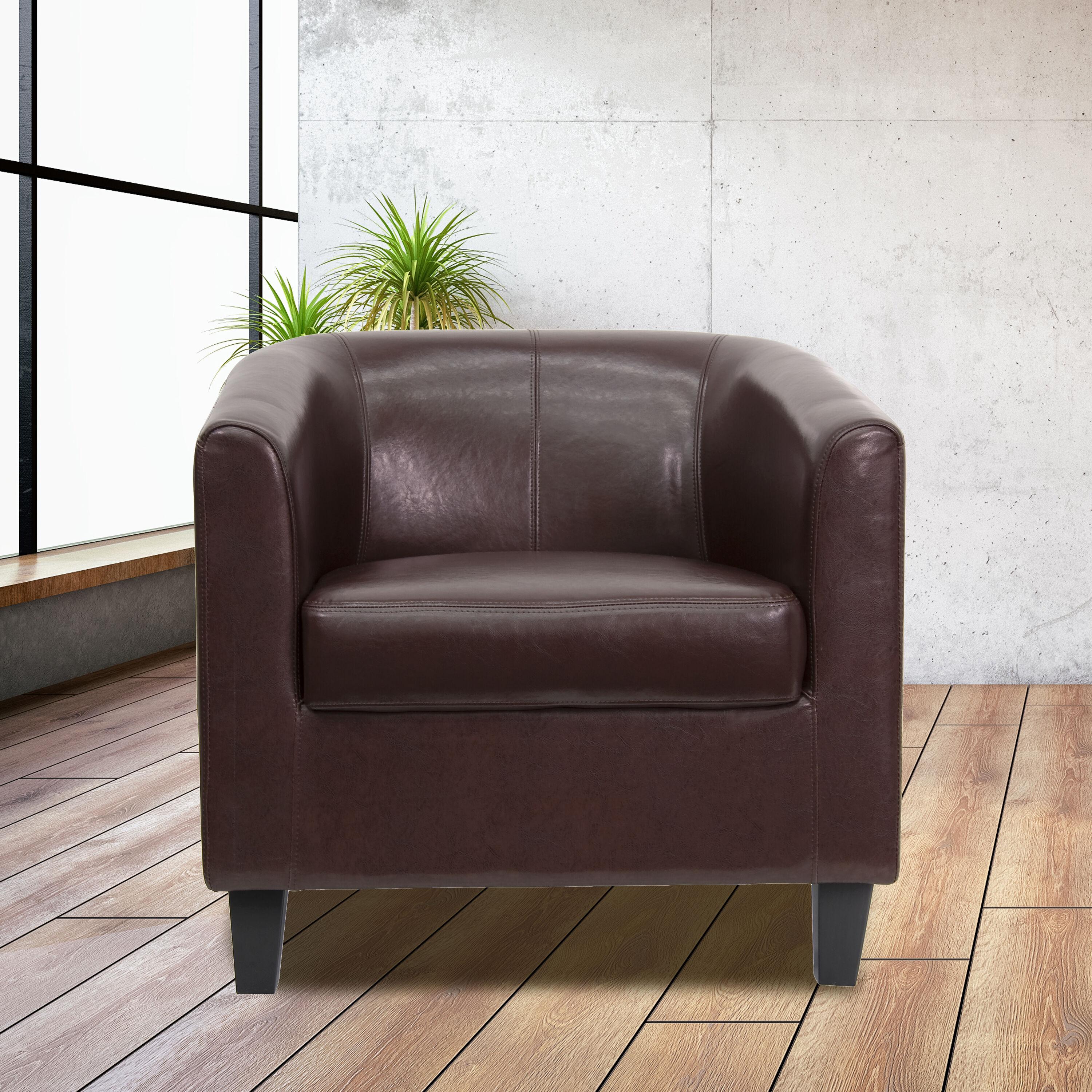 Flash Furniture Katie LeatherSoft Lounge Chair with Sloping Arms