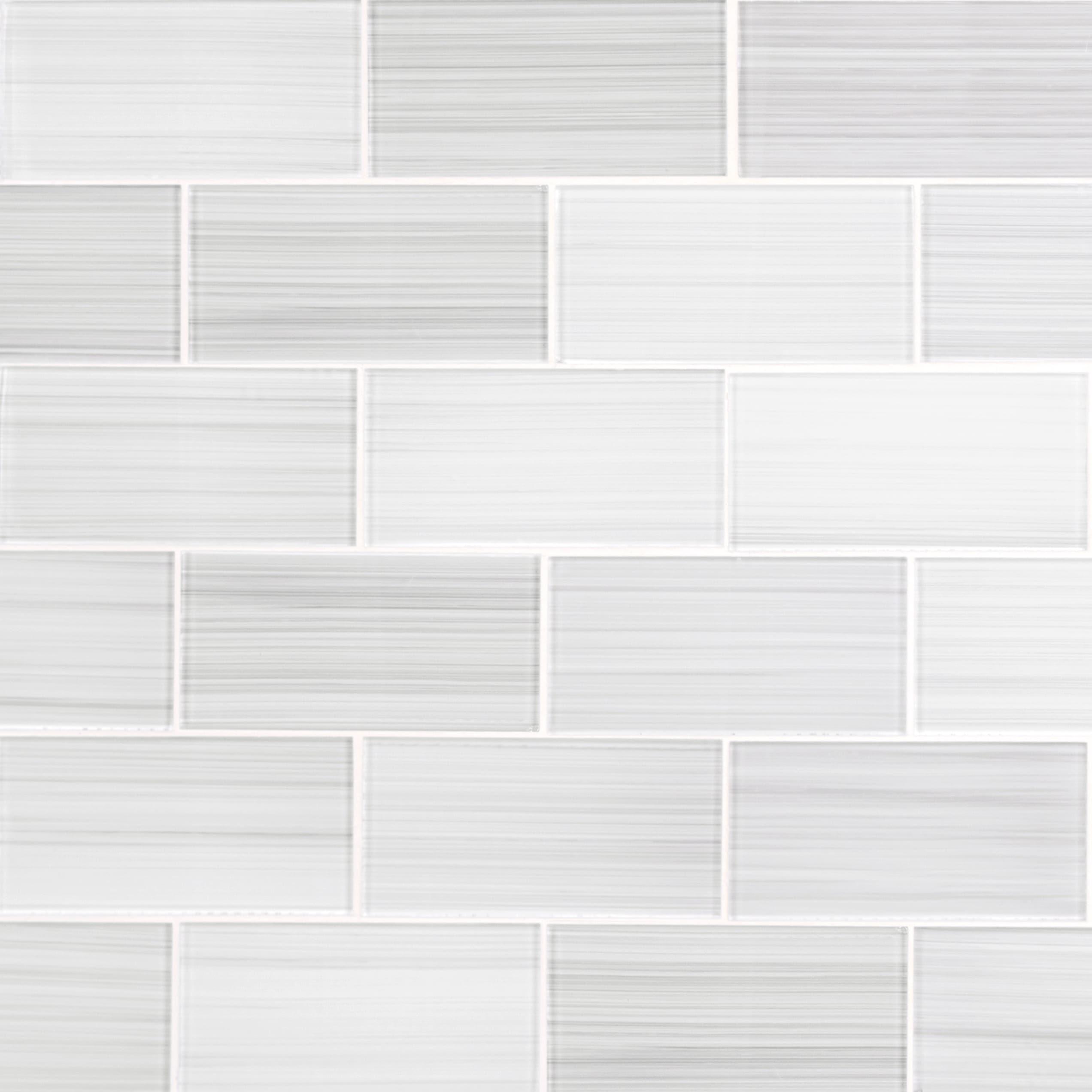 Premium Hand Painted 3" x 6" Straight Edge Glass Mosaic Subway Tile