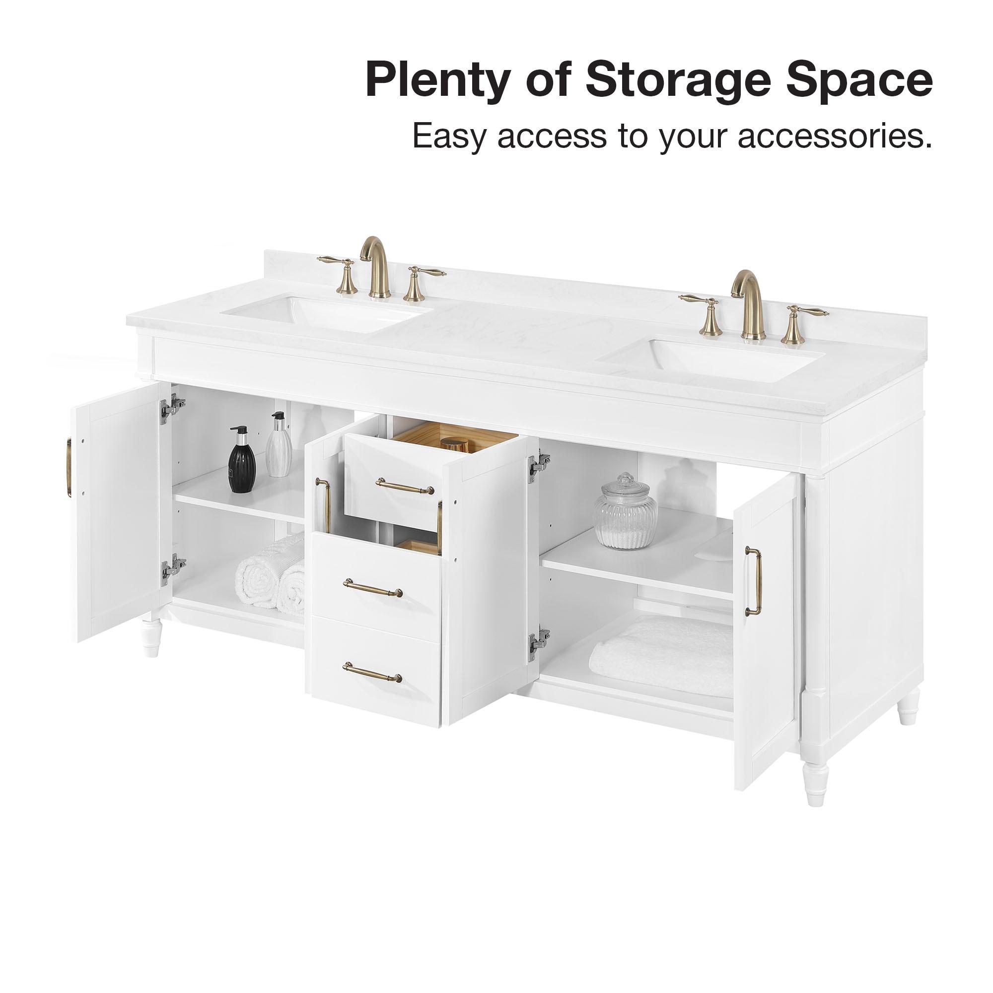 Ove Decors OVE Decors Salisbury 72 in. Double Sink Bathroom Vanity in Pure White