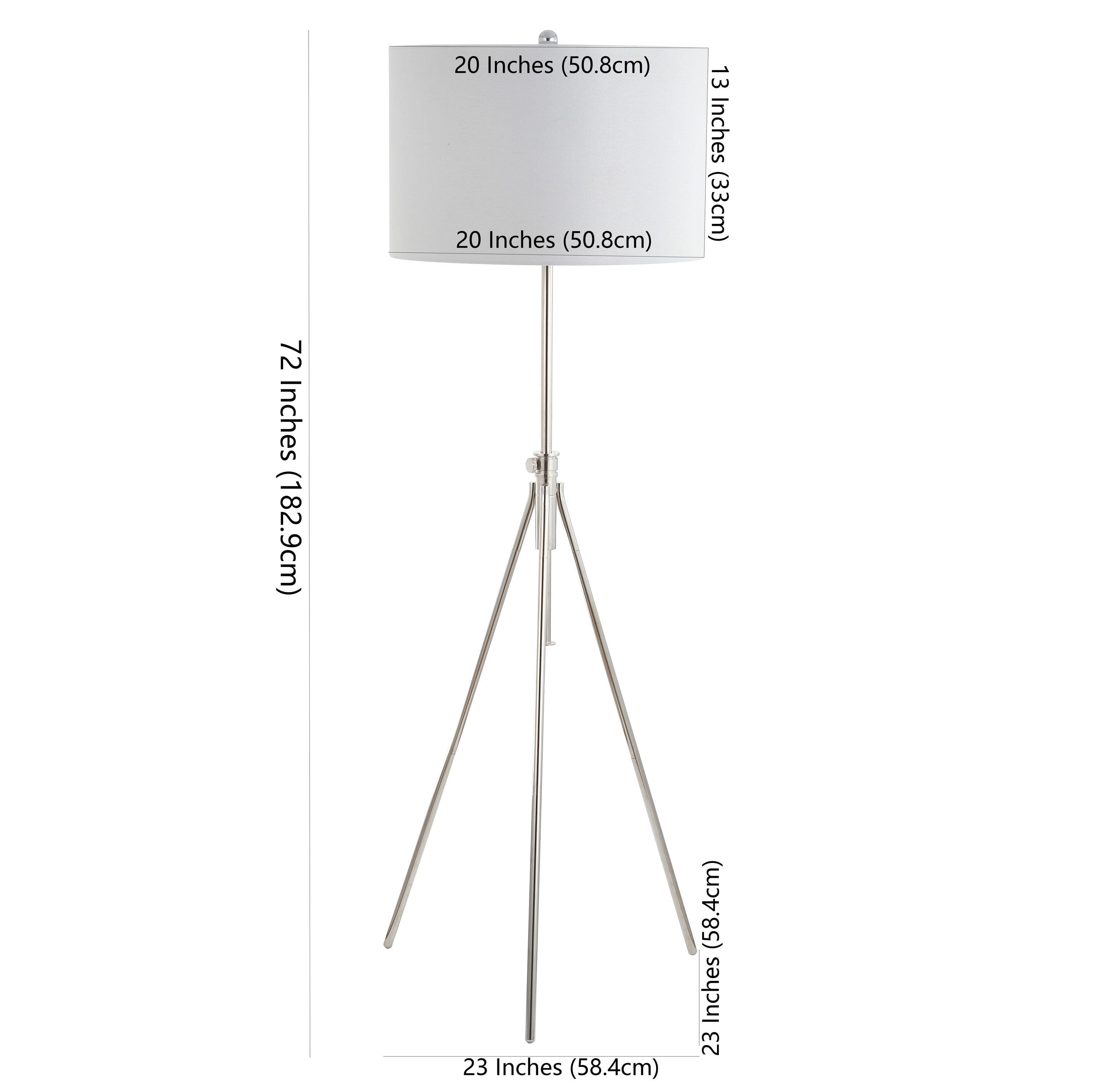 Cipriana Floor Lamp - FLL4007 - Silver/White - Safavieh