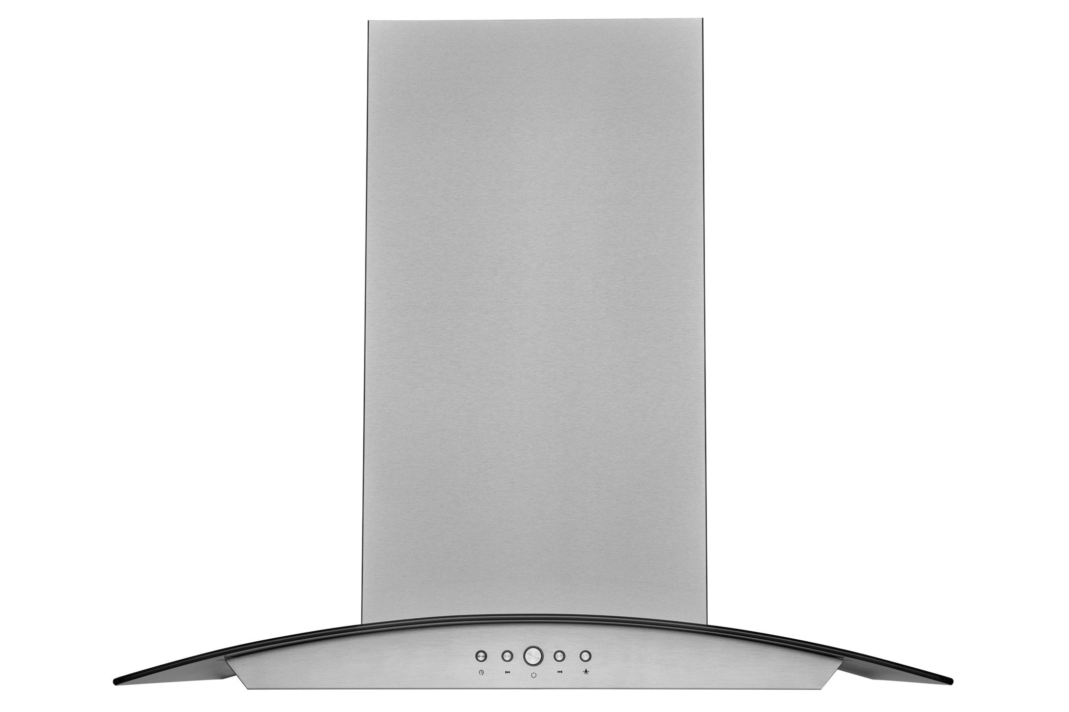 Hauslane Hauslane 30" Stainless Steel 600 CFM Convertible Island Range Hood with Baffle Filter IS-200SS-30