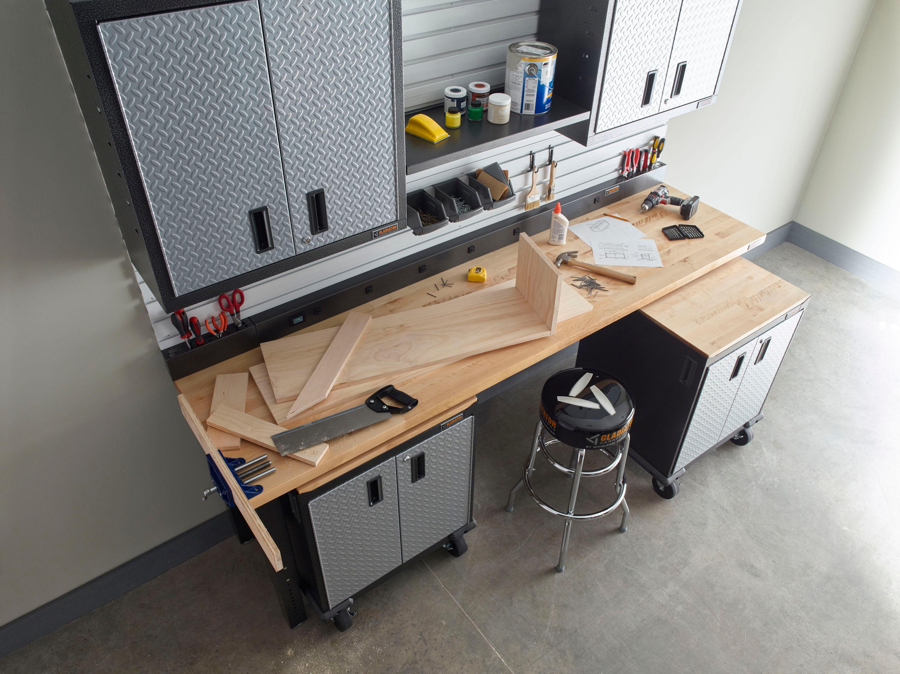 Adjustable Height Hardwood Workbench