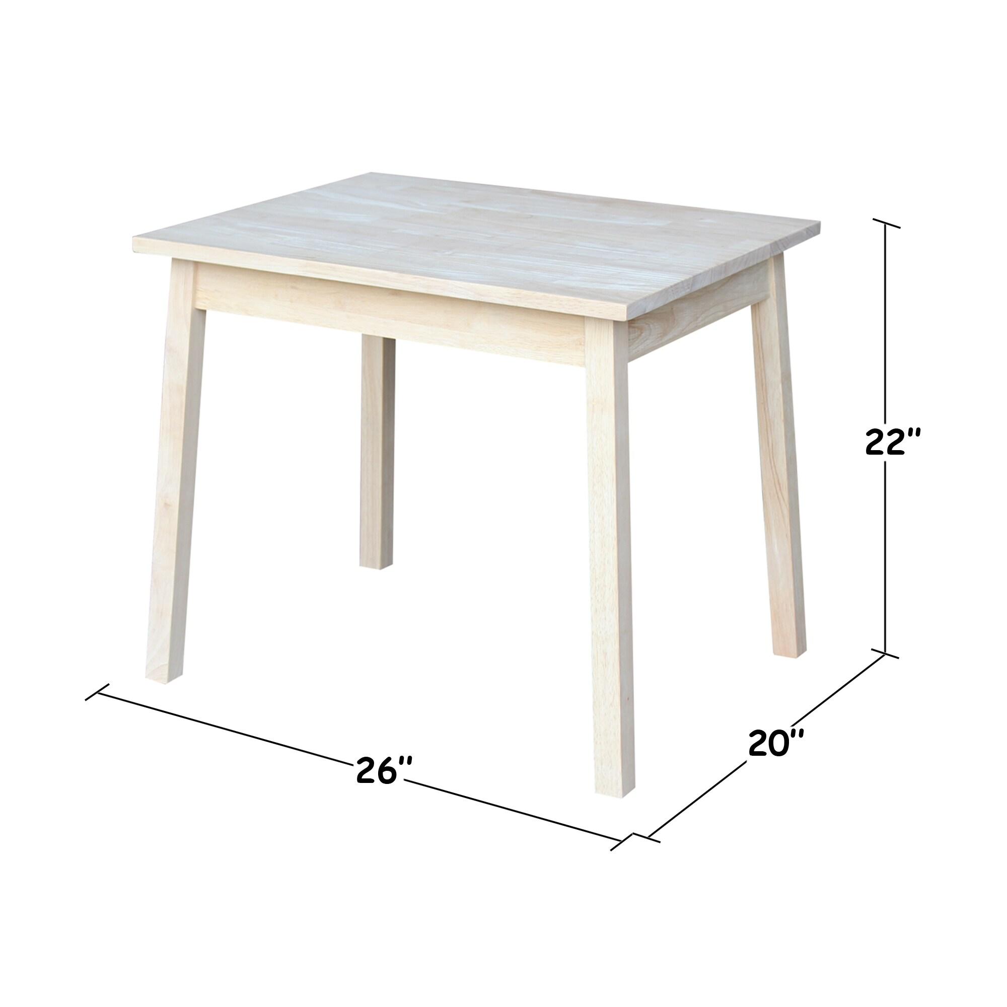 International Concepts Unfinished Child's Table