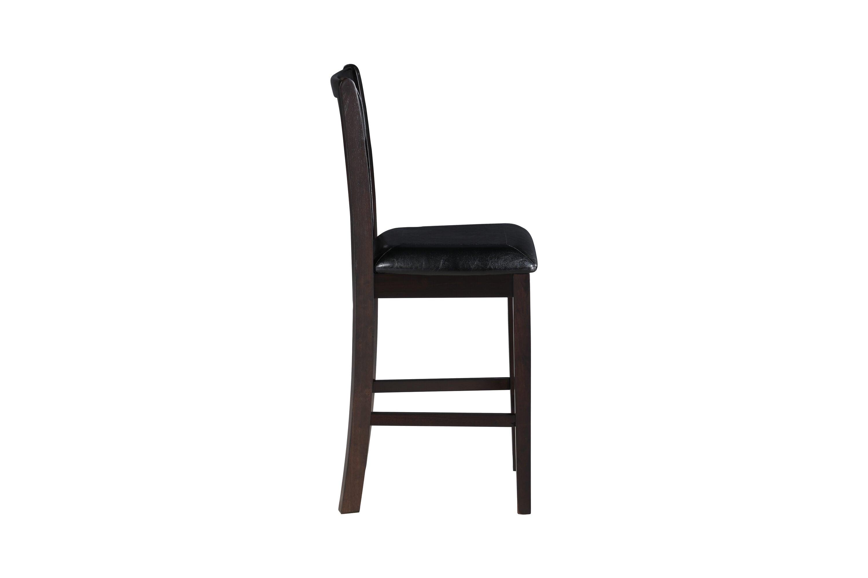 New Classic Furniture,Furniture Gia Solid Wood Counter Chairs In Ebony Black (Set Of 2)