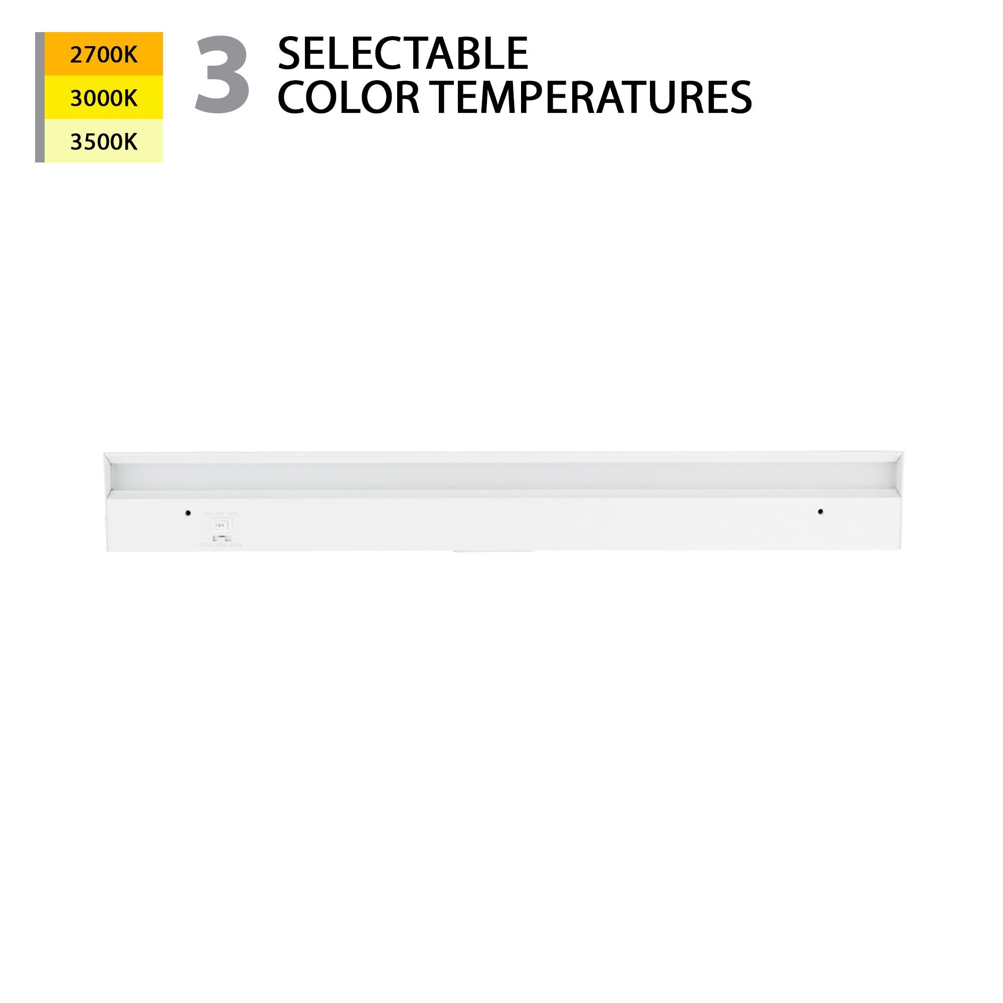 Inlight Inlight 3000K Dimmable Under Cabinet LED Lights, selectable 12/18/24/30 inches, Hardwired Only IN-0201-13-WH