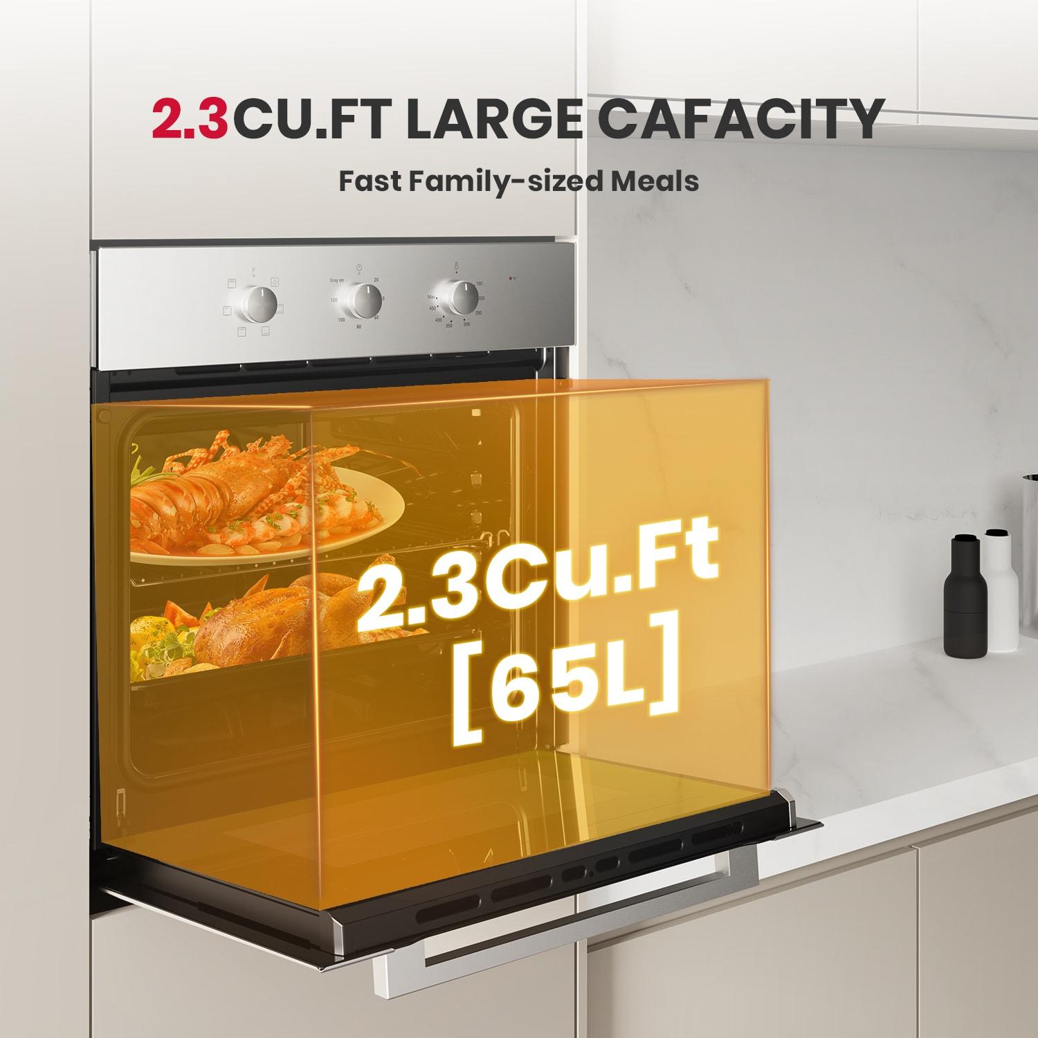 24" 2.3 cu. ft. Electric Single Wall Oven With 6 Cooking Functions