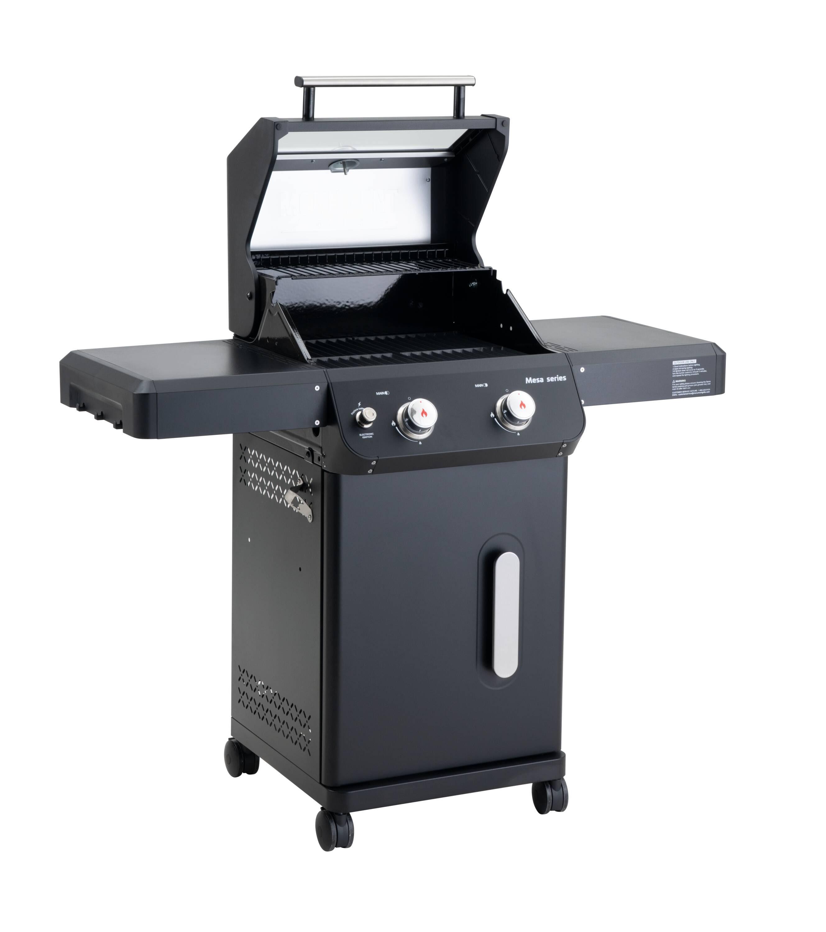 Monument Grills Mesa Series 2-Burner Free Standing Stailless Liquid Propane 24000 BTU Gas Grill with Cabinet