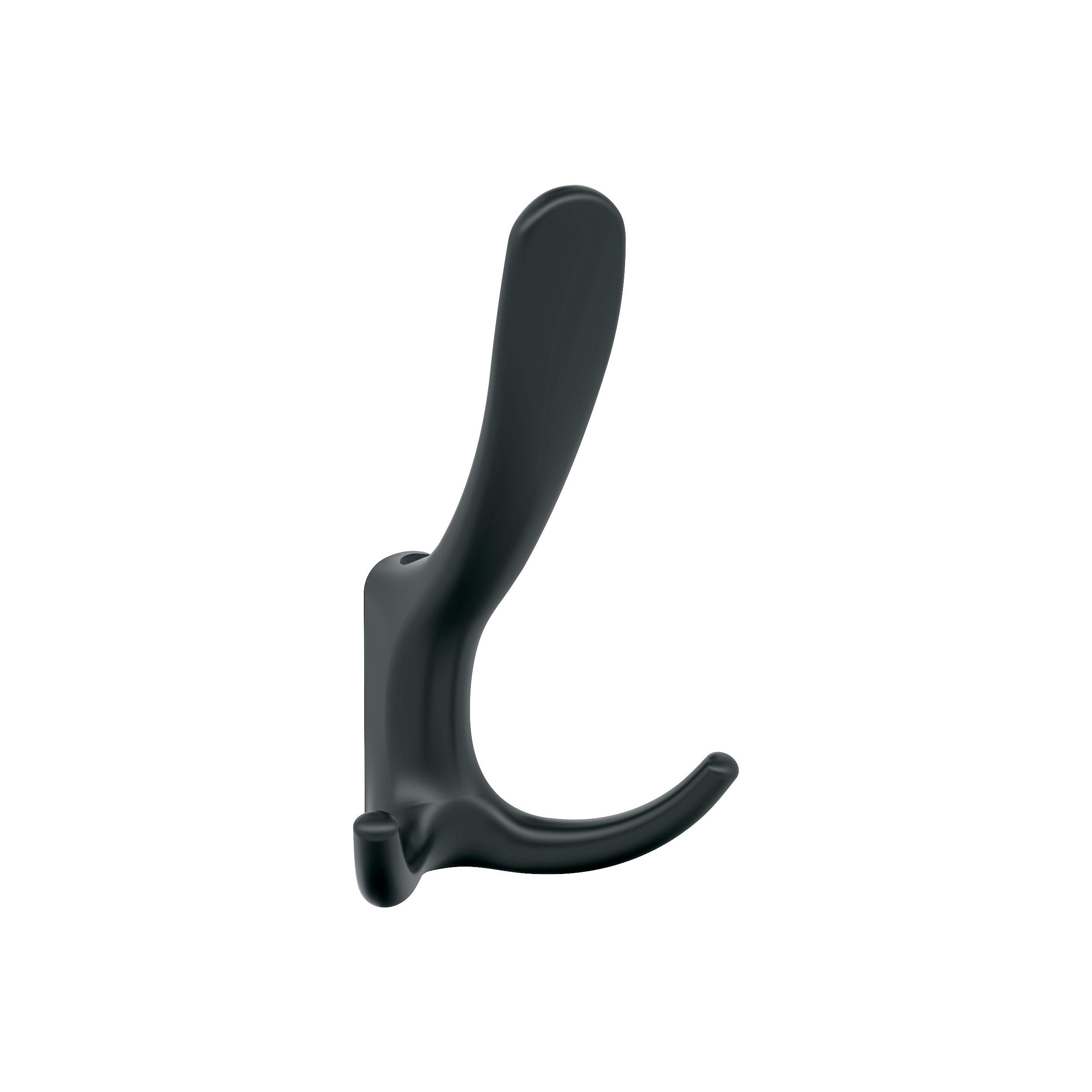 Amerock Finesse Transitional Triple Prong Matte Black Wall Hook