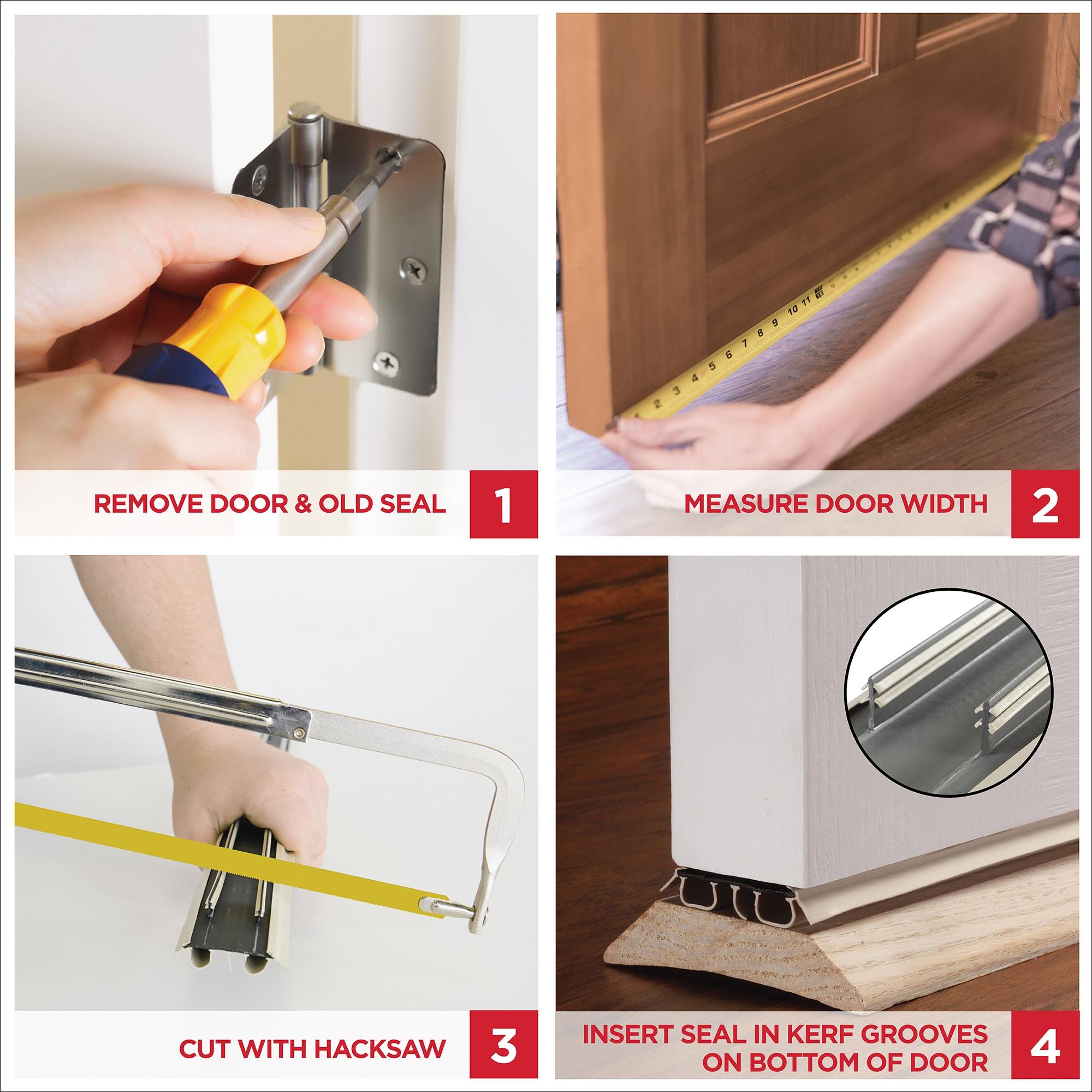 M-D Building Products 43820 36 in. Beige Vinyl Concealed Kerf/Channel Fit Under Door Seal