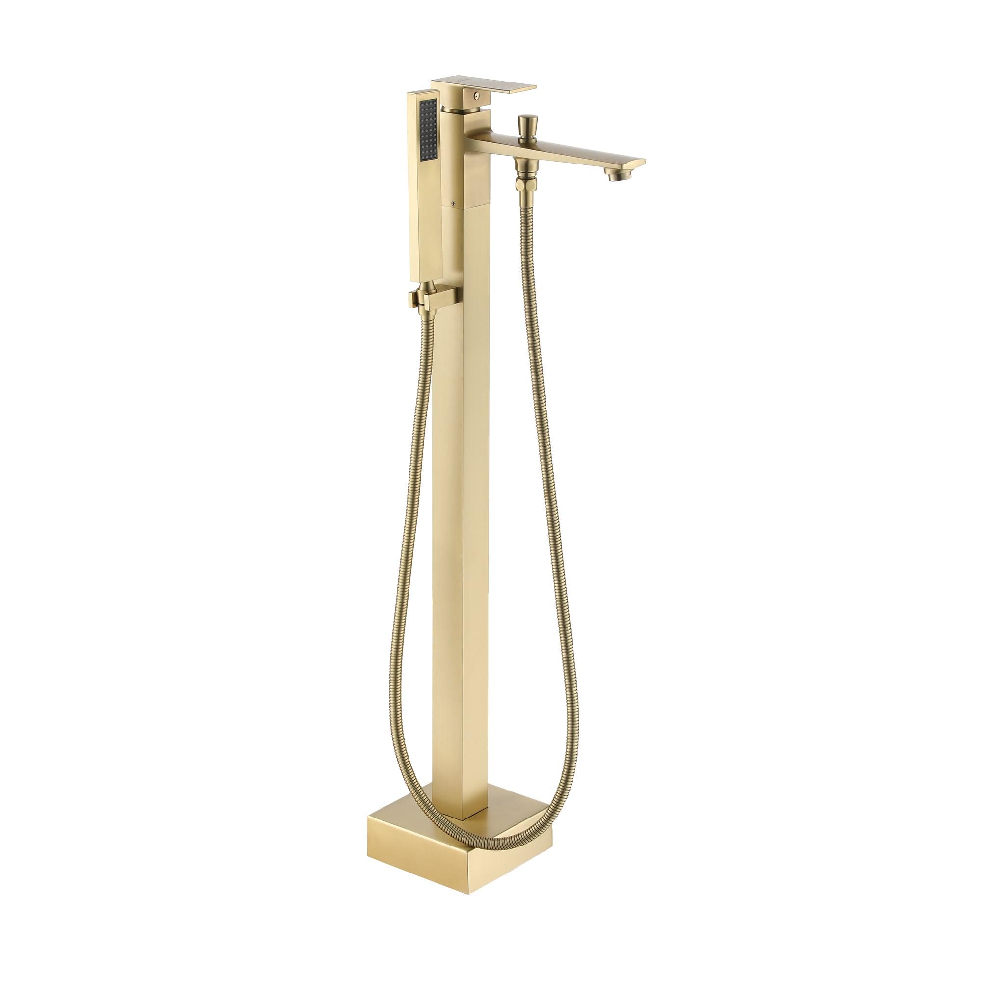 Single Handle Free Standing Bathtub Faucet with Diverter and Handshower