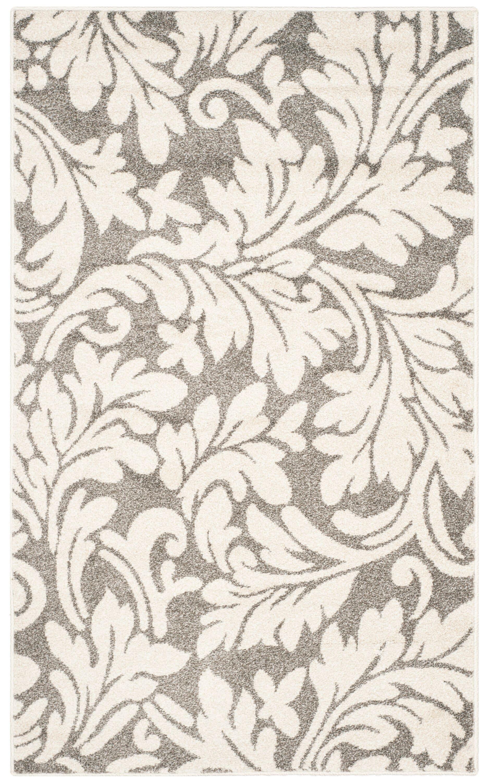 Amherst AMT425 Power Loomed Indoor Accent Rug - Dark Grey/Beige - 3'x5' - Safavieh