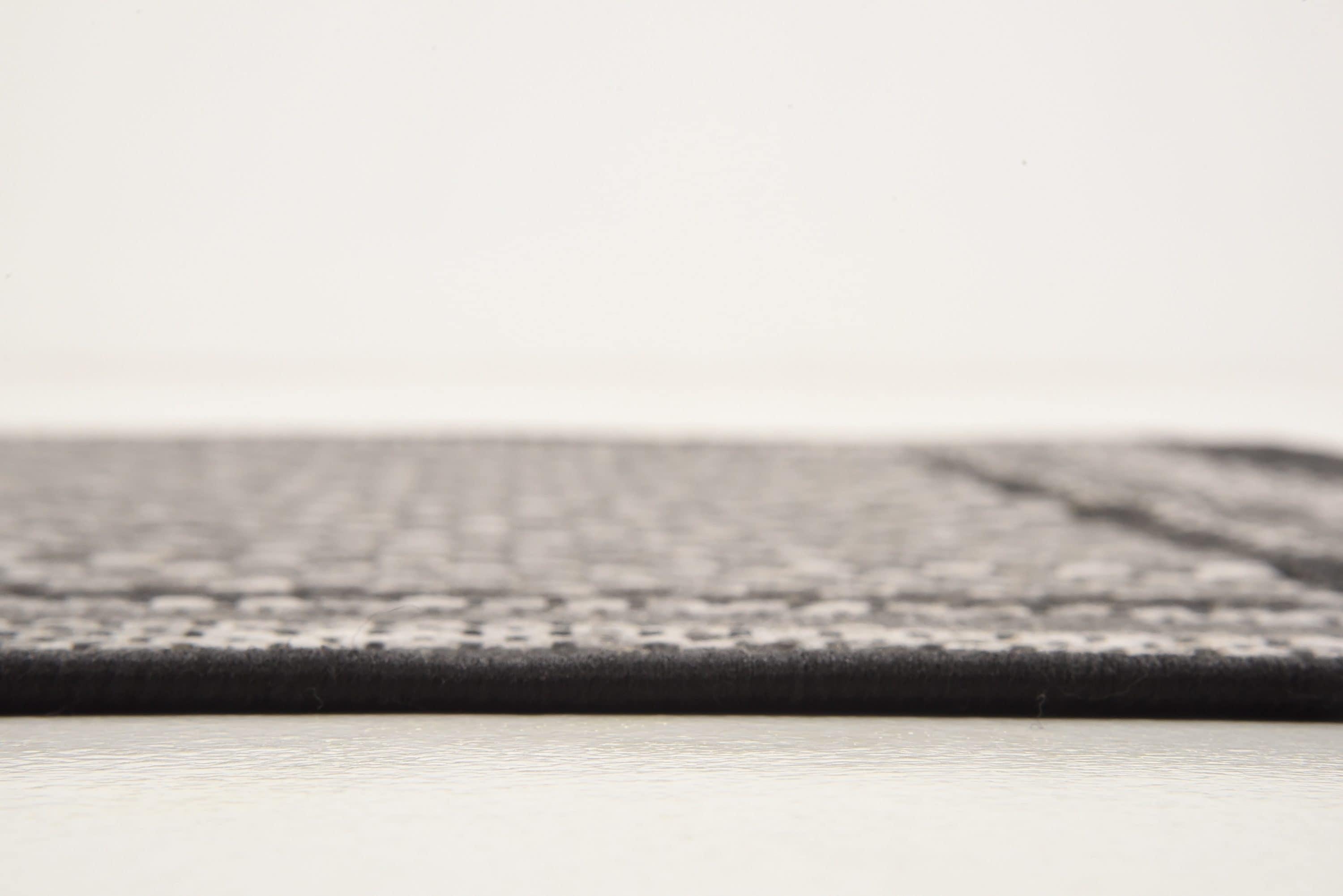 Unique Loom Outdoor Border Collection Area Rug - Multi Border (2' 2" x 3' Rectangle Gray/Black)