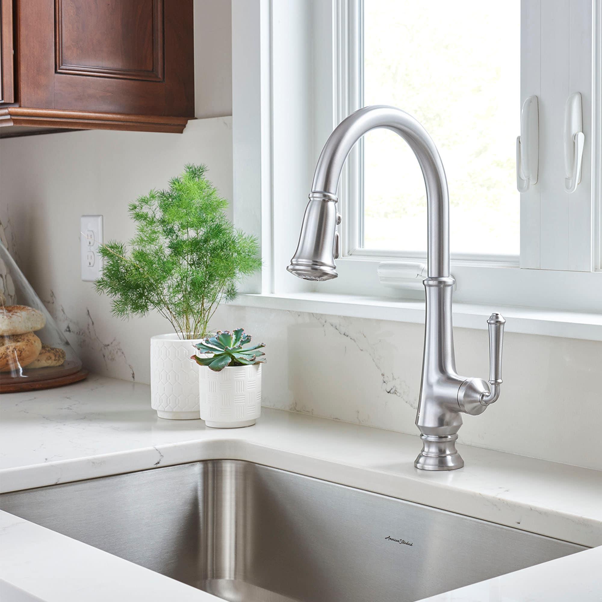 Delancey Pull Down Single Handle Kitchen Faucet With Accessories