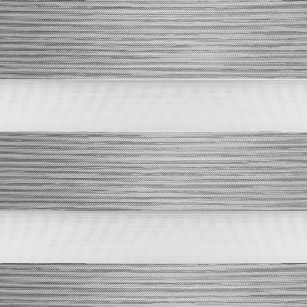 1pc 23"x72" Blackout Cordless Roller Zebra Shade Gray - Lumi Home Furnishings: Indoor Window Blinds, Polyester, Solid Pattern