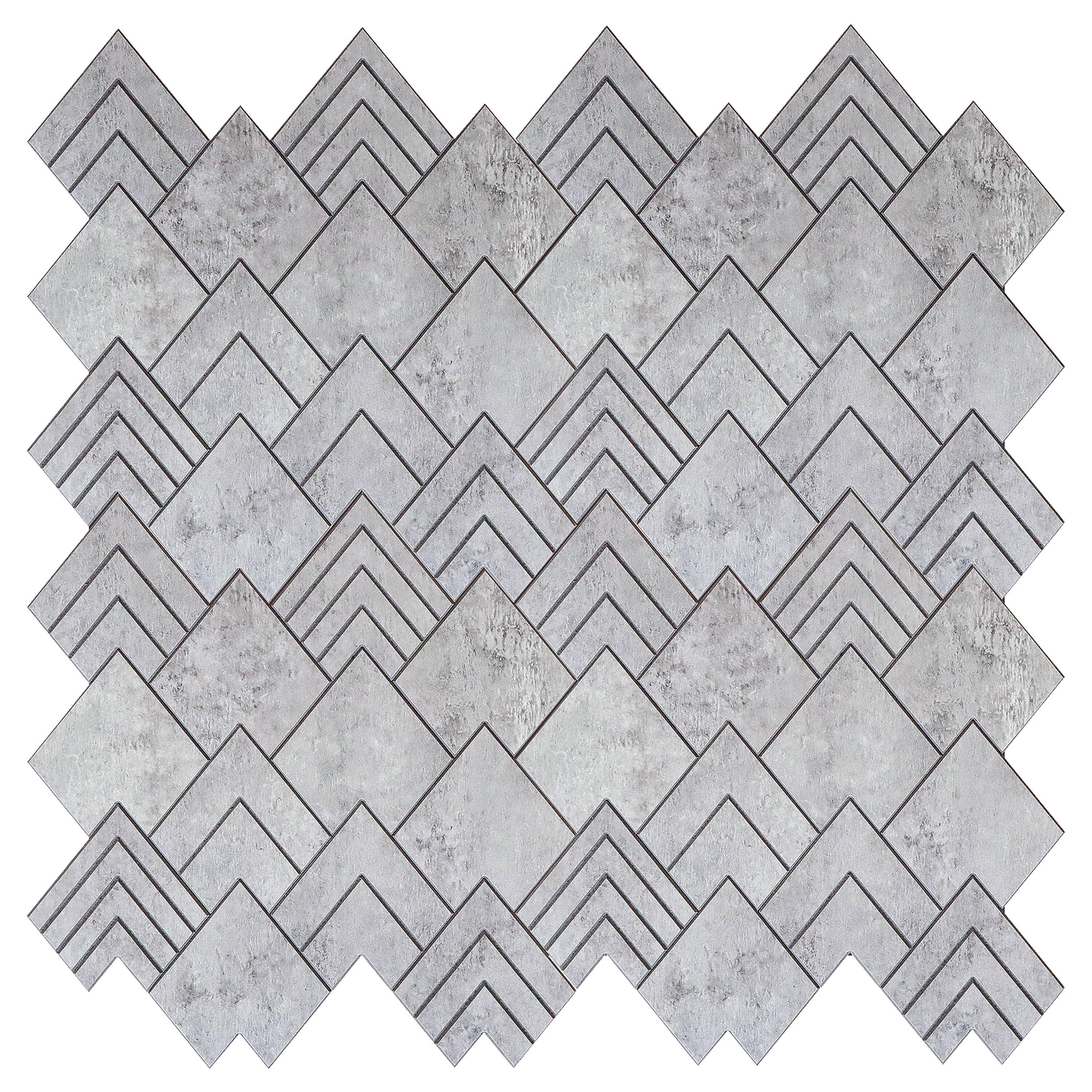 3.93'' W x 3.35'' L Engineered Stone Peel and Stick Mosaic Tile