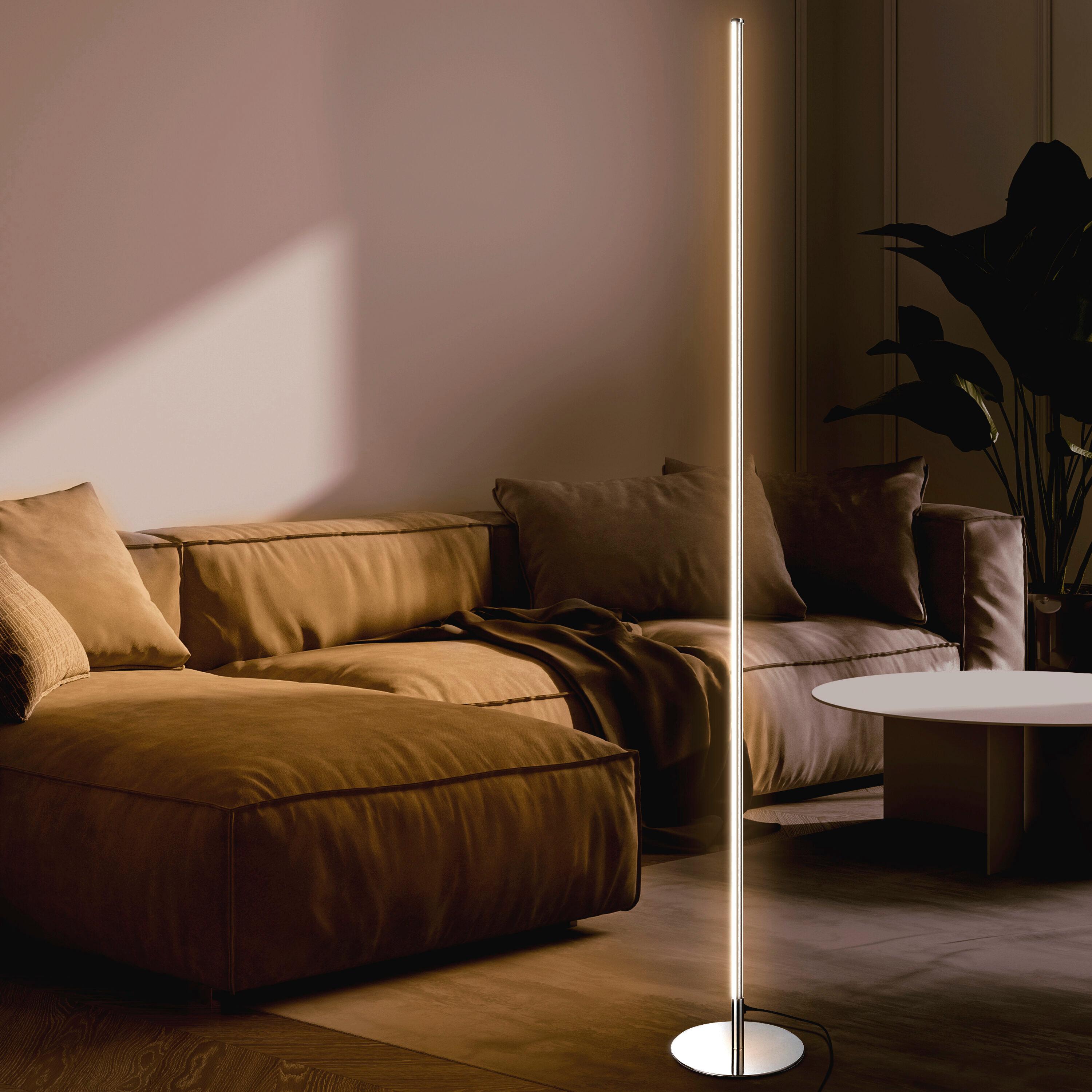 Iris 59.5 in. Chrome Integrated LED Floor Lamp