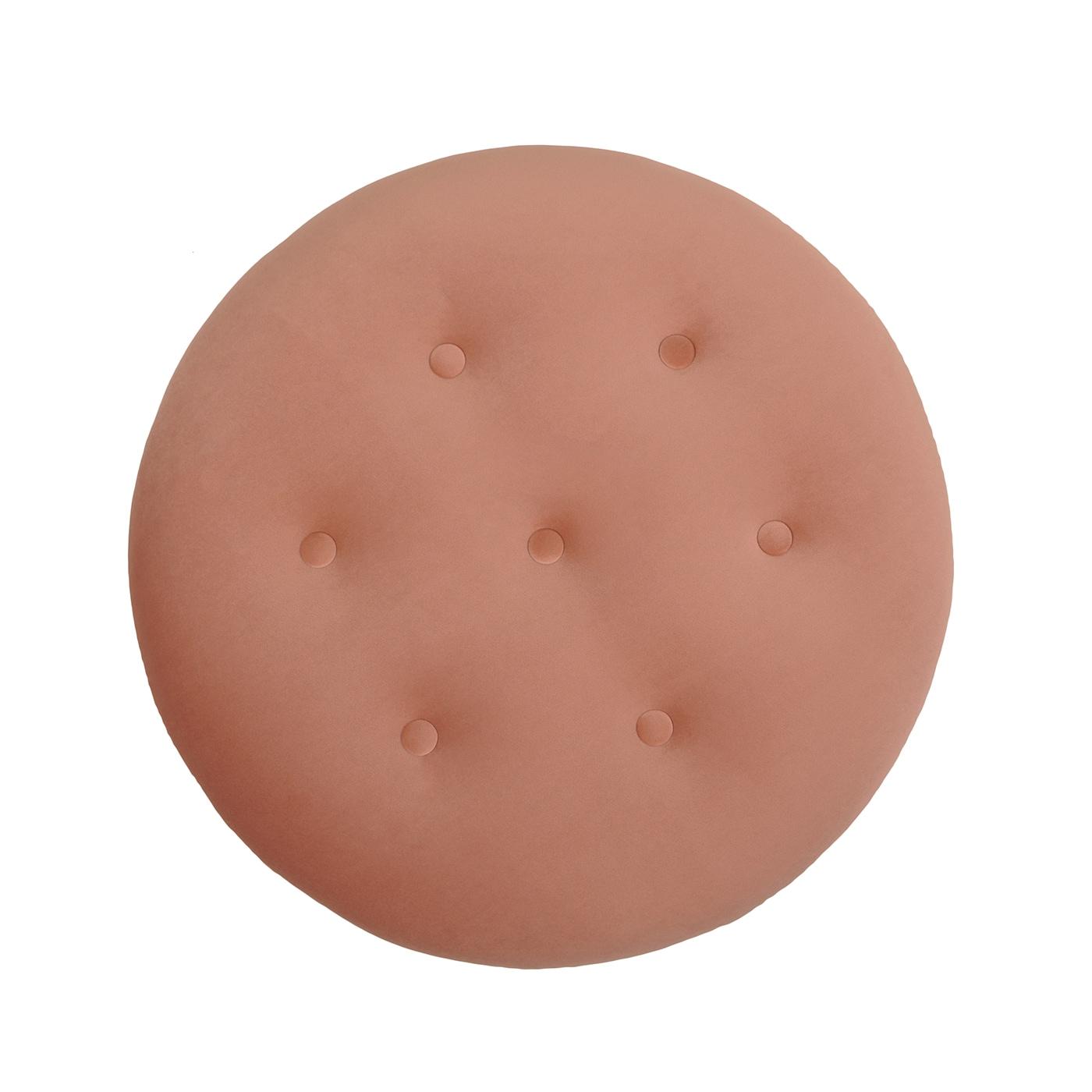 Yolanda Tufted Decorative Round Ottoman Orange