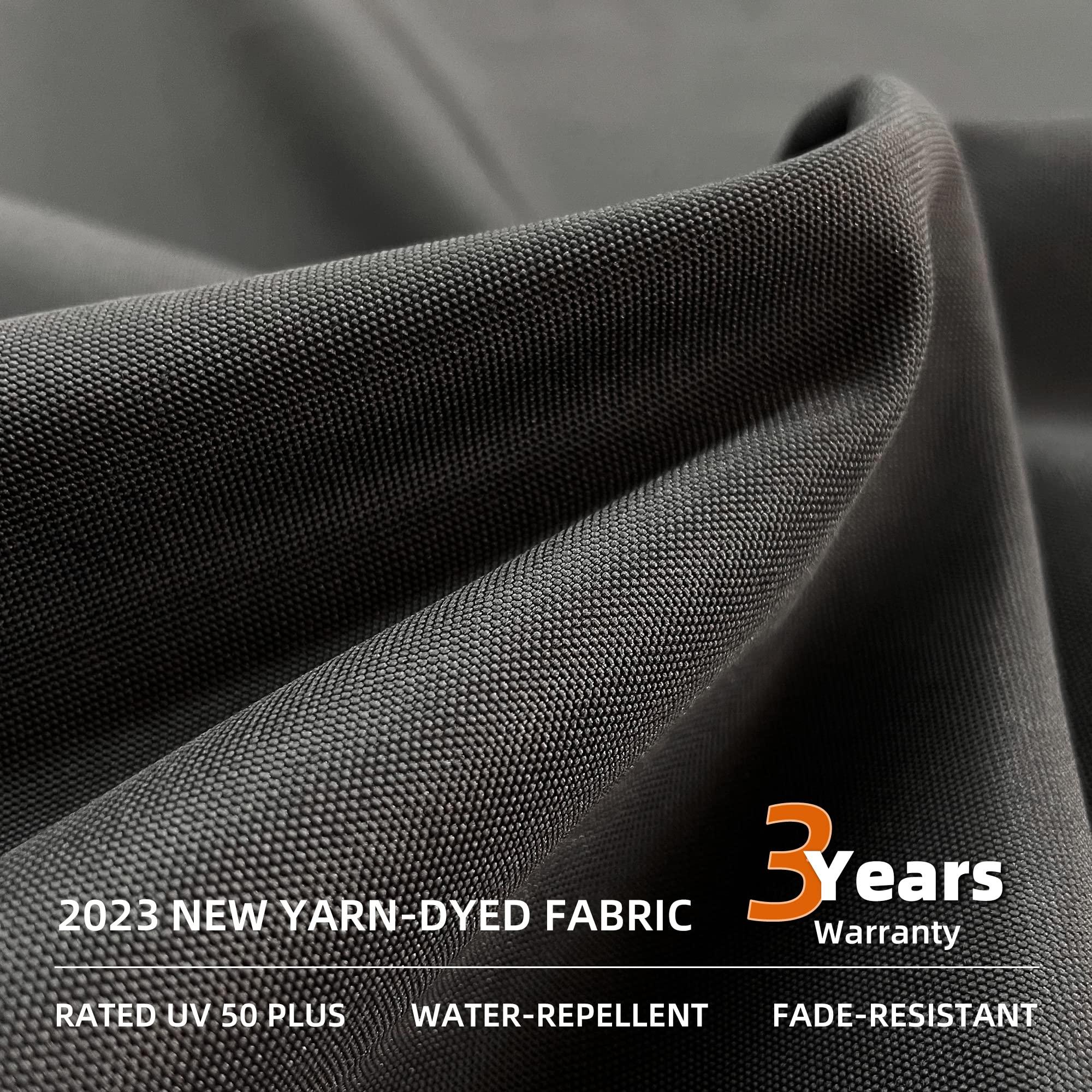 PURPLE LEAF 12-ft Aluminum Black Crank Cantilever Patio Umbrella with Lights