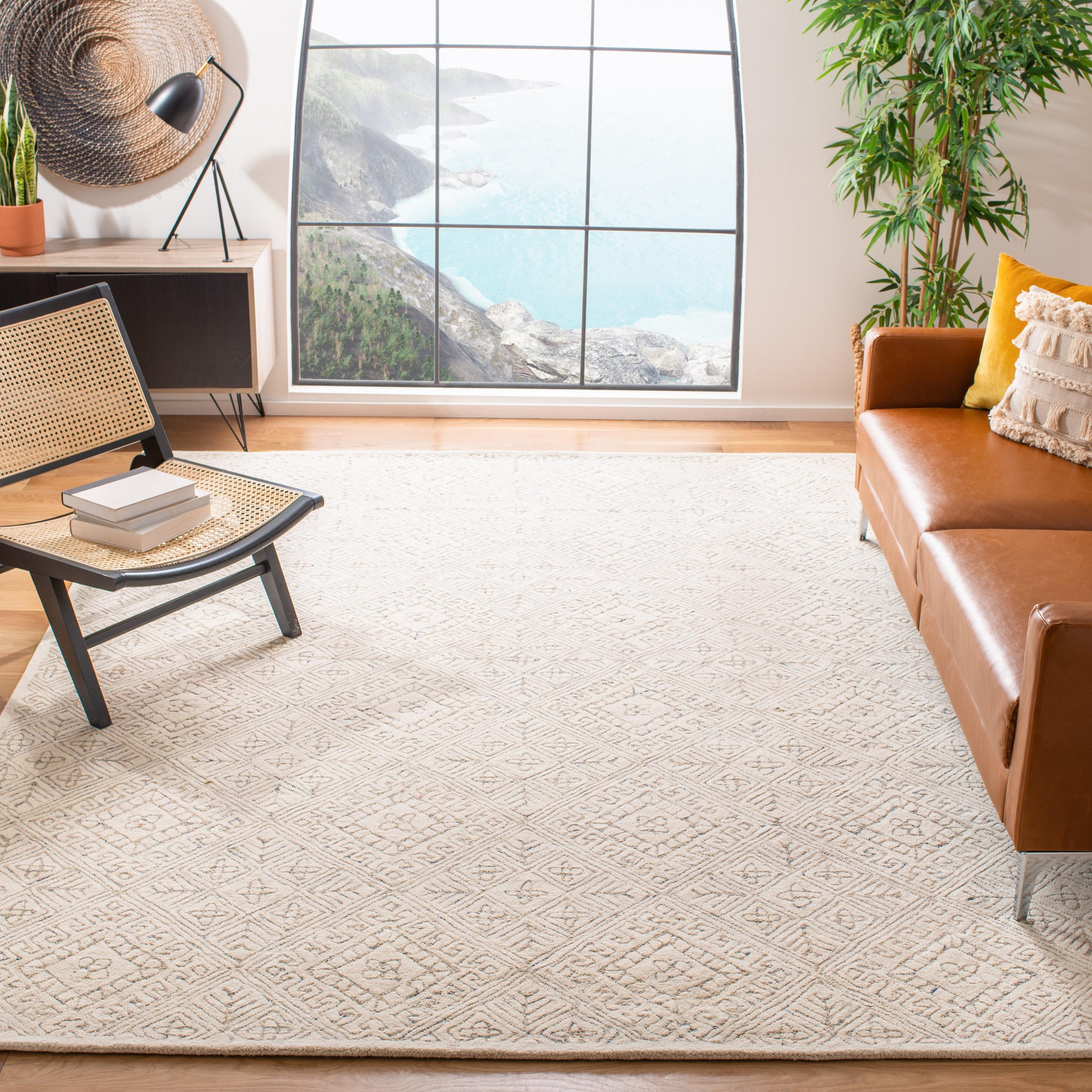 Glamour GLM660 Hand Tufted Indoor Area Rug - Ivory/Beige - 8'x10' - Safavieh