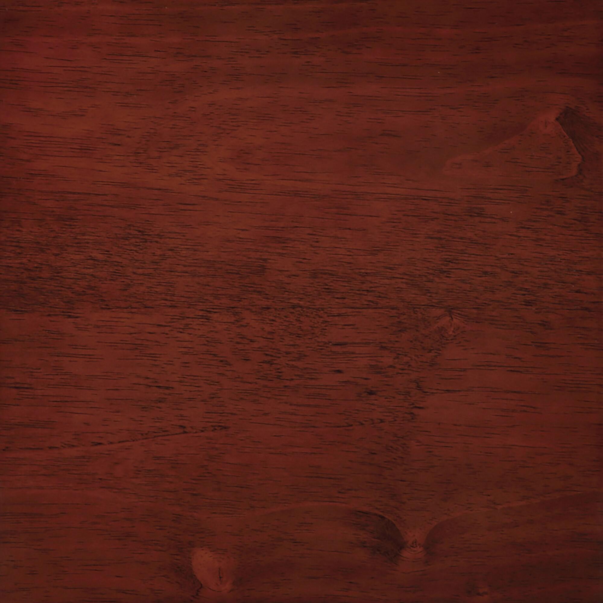 American Heritage Oval Coffee Table with Shelf in Mahogany Wood Finish