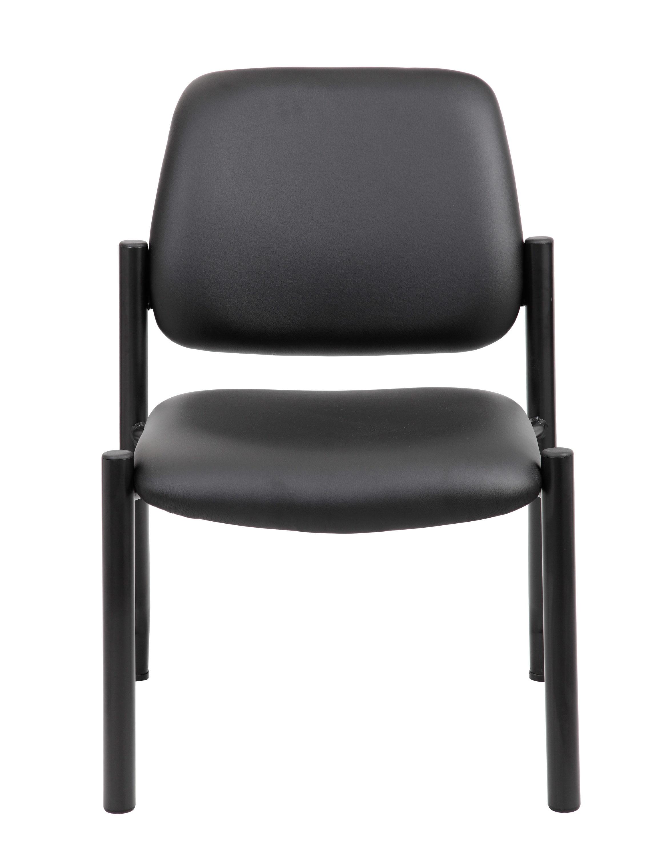 300lbs Weight Capacity Guest Chair Antimicrobial Black - Boss Office Products