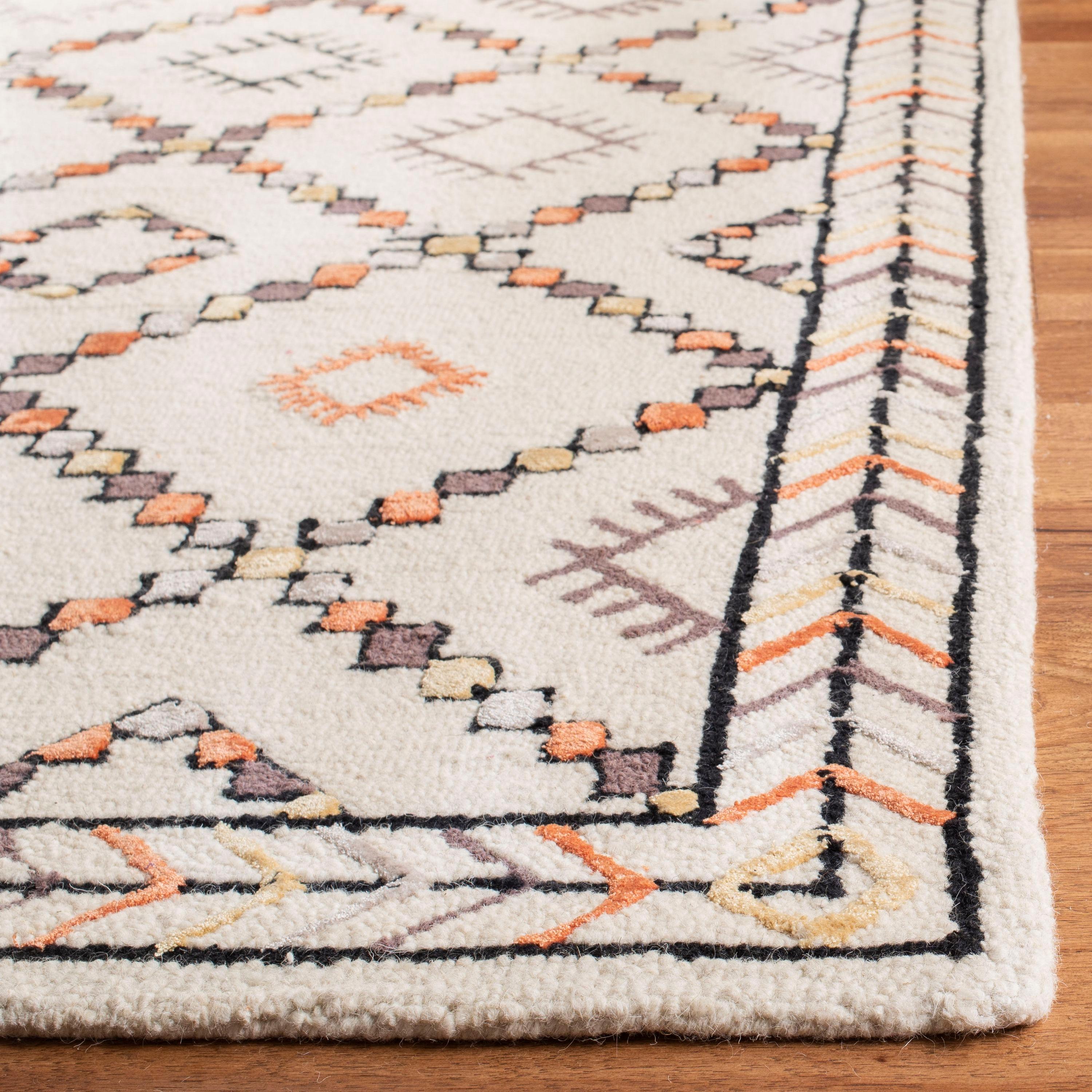 Bellagio BLG548 Hand Tufted Area Rug - Ivory/Multi - 4'x6' - Safavieh.