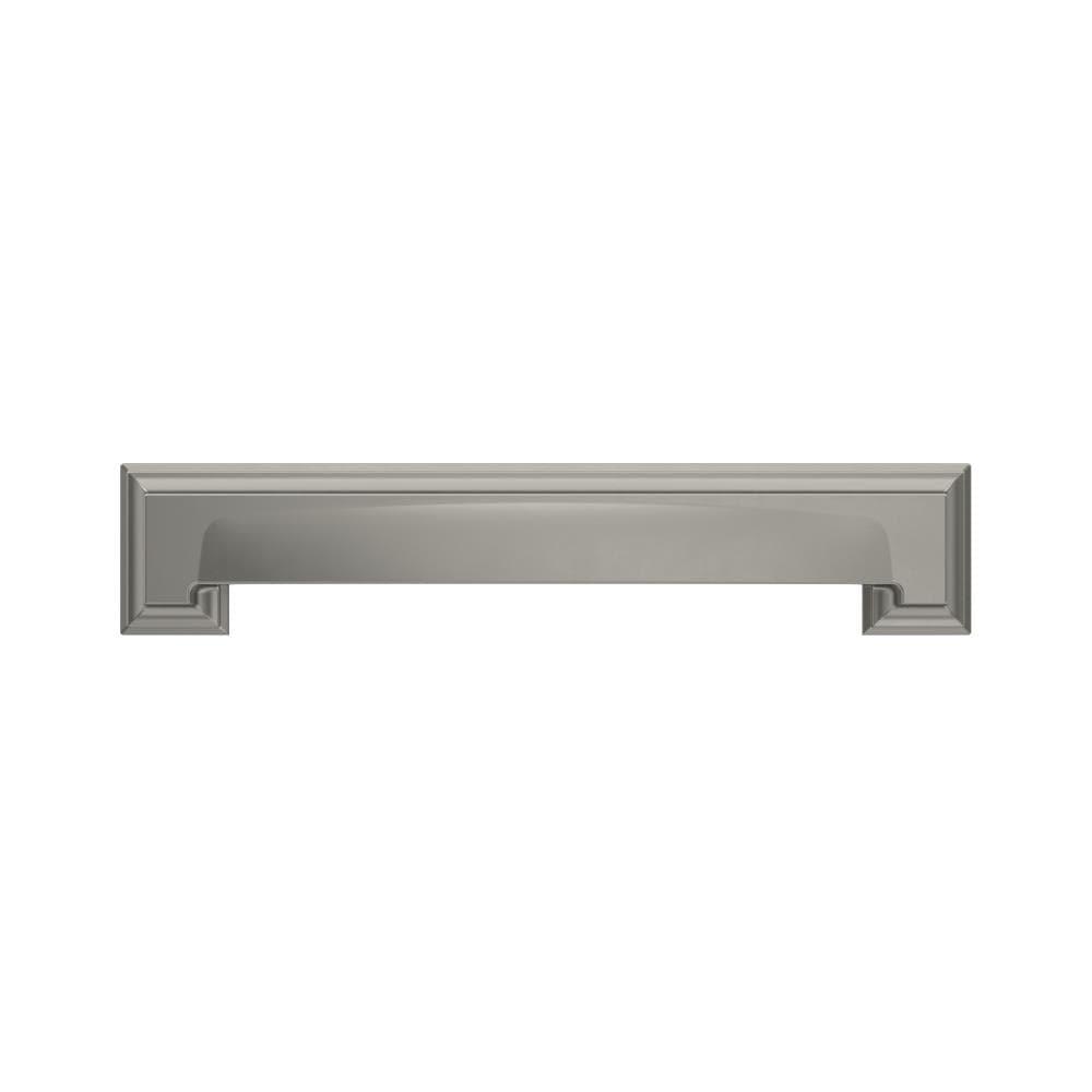 Amerock Appoint 5-1/16 inch or 6-5/16 inch (128mm or 160mm) Center-to-Center Satin Nickel Cabinet Cup Pull