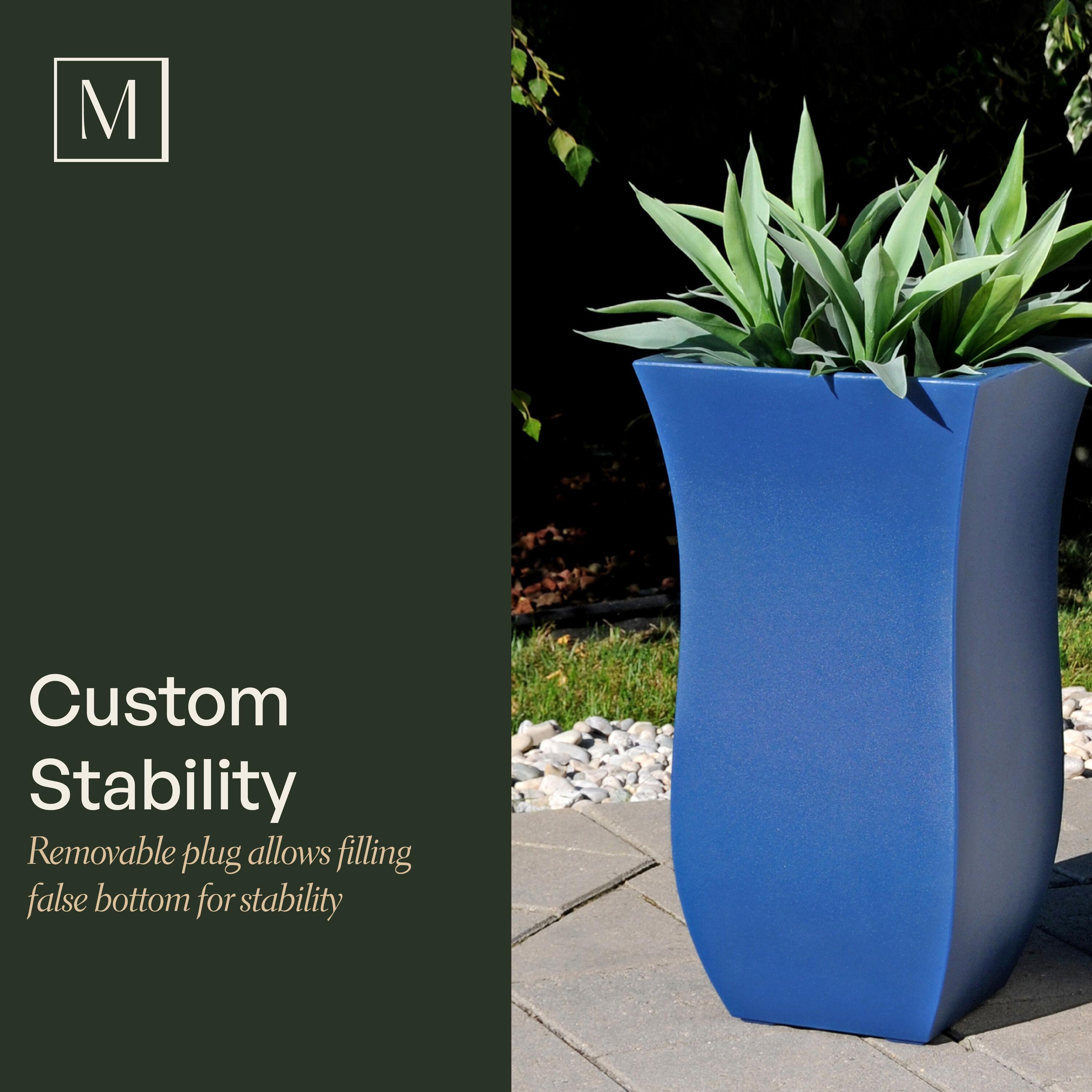 30 in. Valencia Tall Planter, Black
