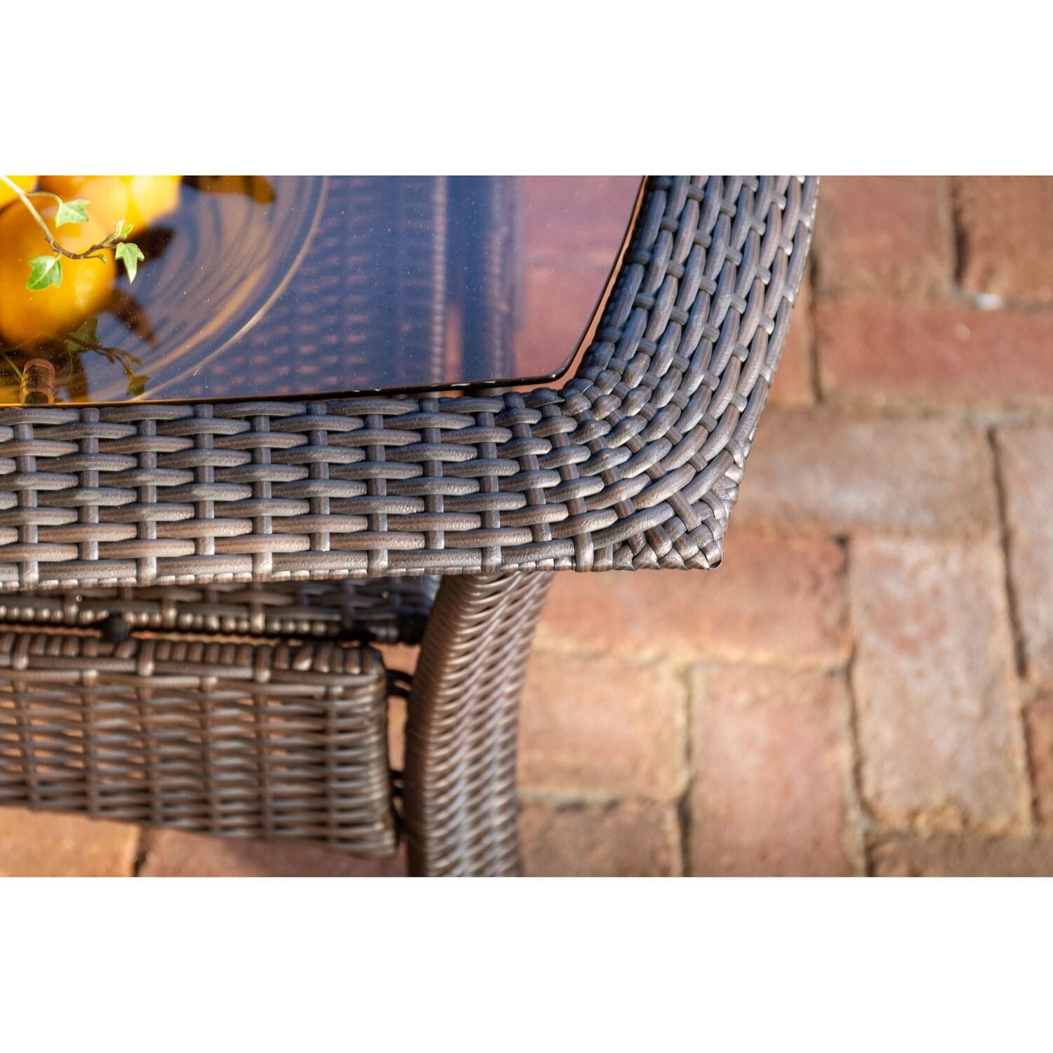 Hanover Strathmere 4-Piece Wicker and Steel Outdoor Conversation Set, Cilantro Green