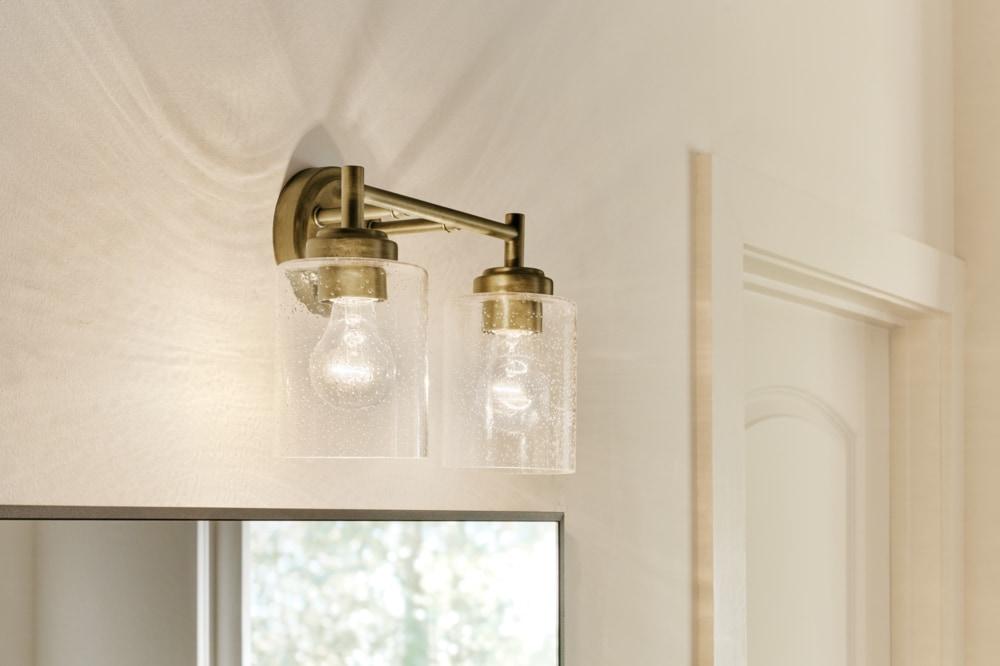 Kichler Lighting Winslow 2 - Light Vanity in  Natural Brass
