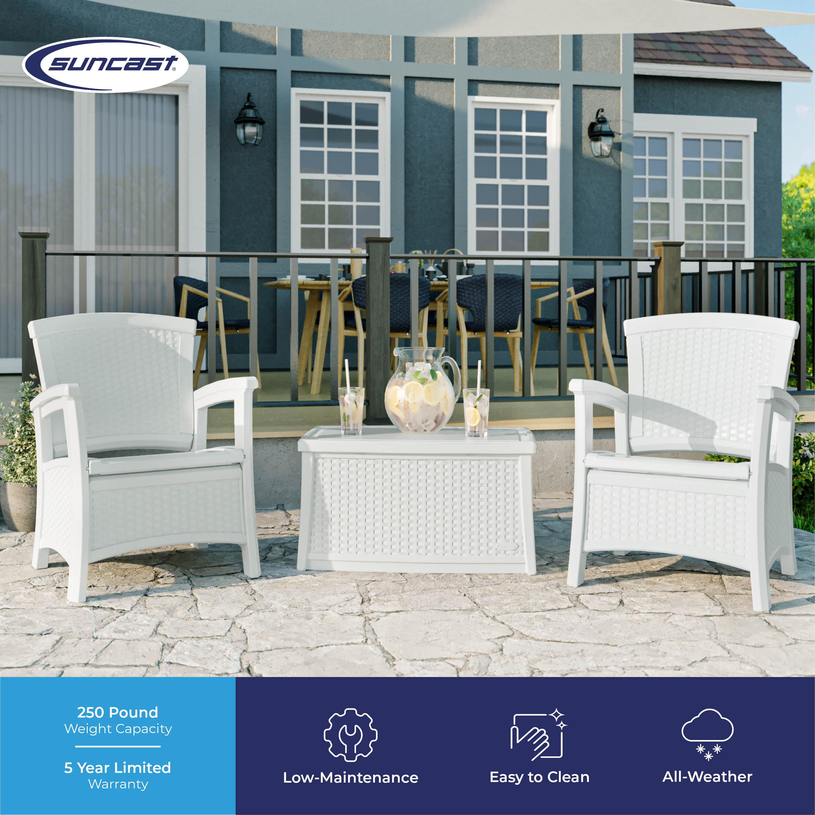 Suncast Rectangular Resin Outdoor Coffee Table