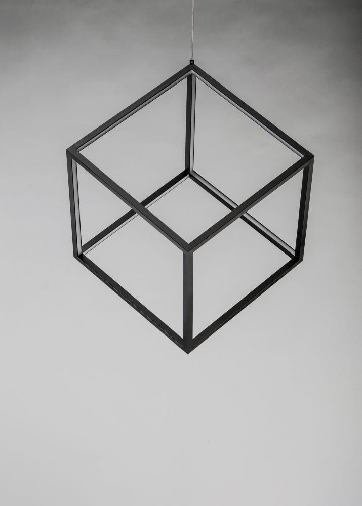 E30582-BK-ET2 Lighting-4 Square-24W 1 LED Pendant-20.5 Inches wide by 21 inches high-Black Finish