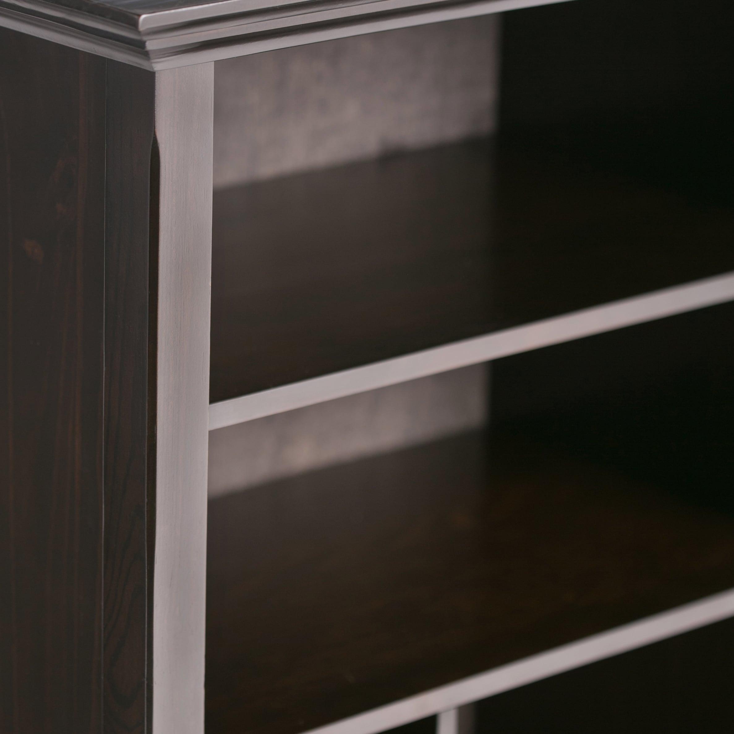 Simpli Home Amherst 44"W Solid Wood Multi Cube Bookcase with 8 Different Sized Storage Cubbies