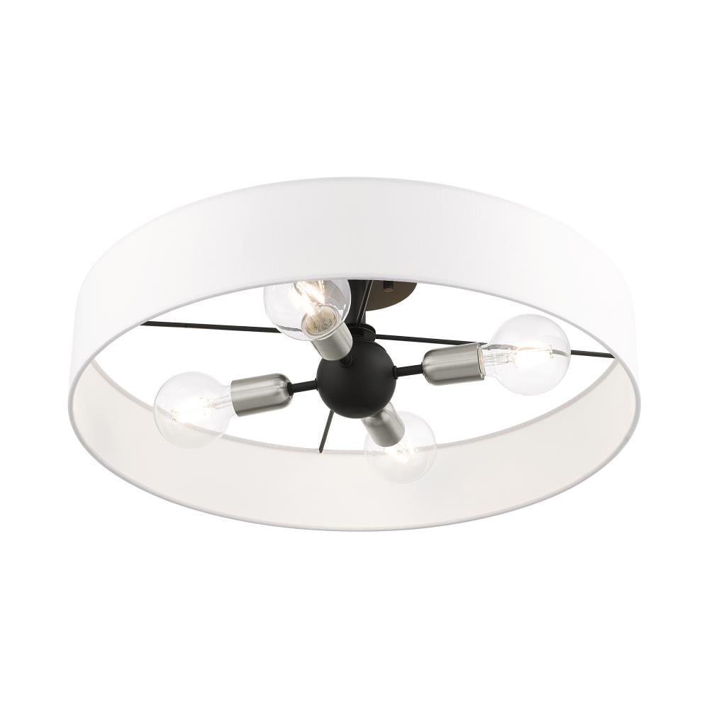 Livex Lighting Venlo 4 - Light Semi-Flush Mount in  Black/Brushed Nickel