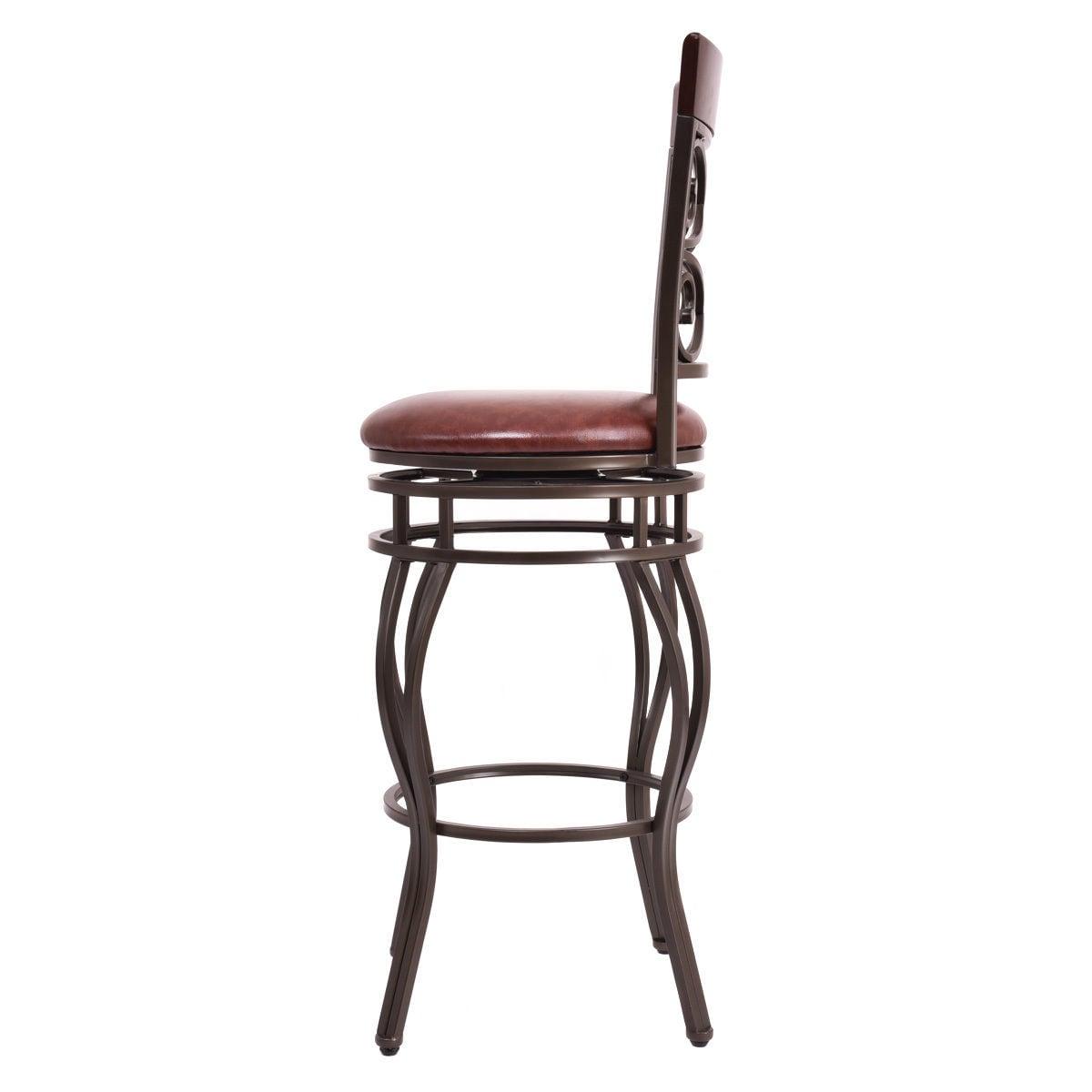 Tangkula 2PCS Bar Stools Dining Kitchen Pub Chair