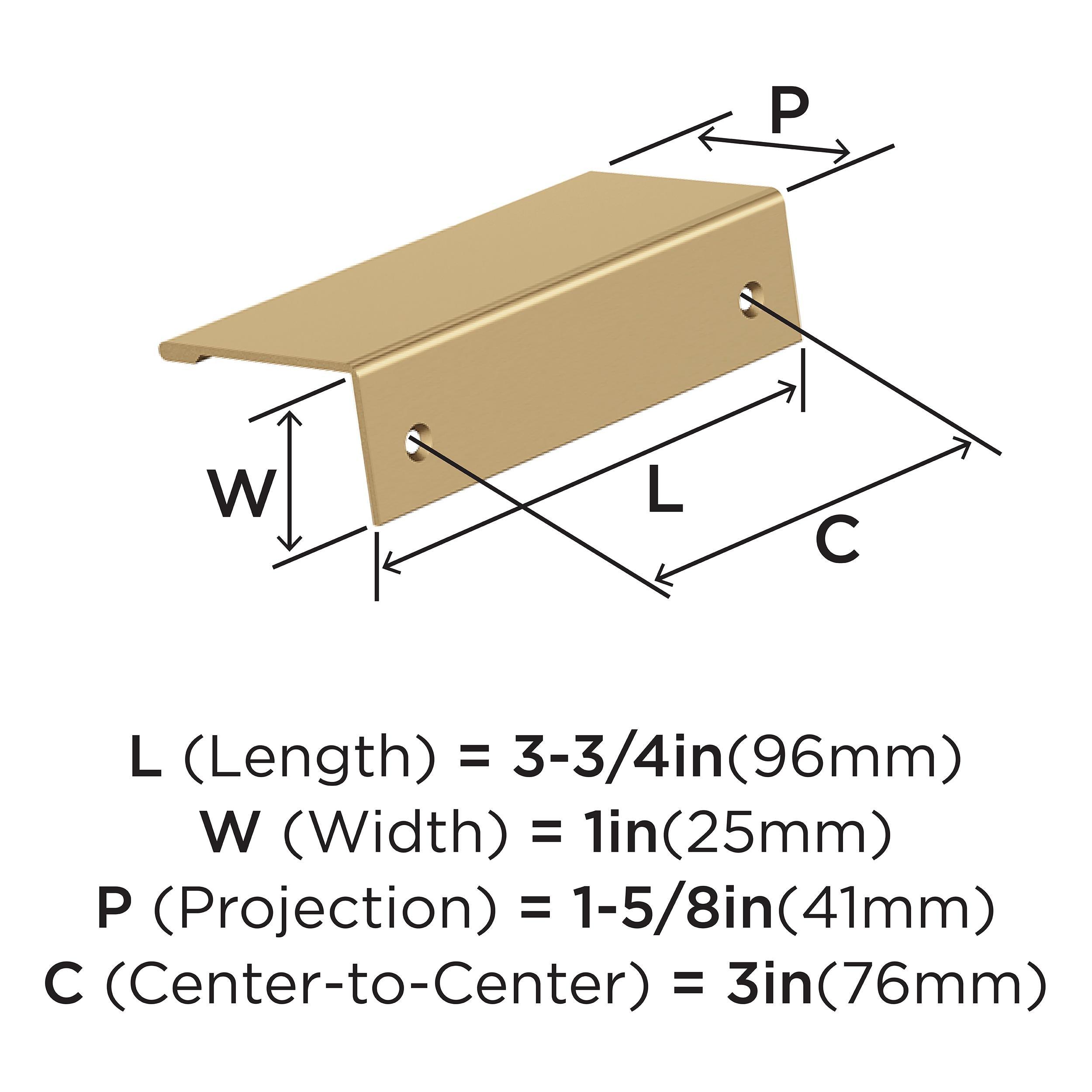 3" Center to Center Finger Pull
