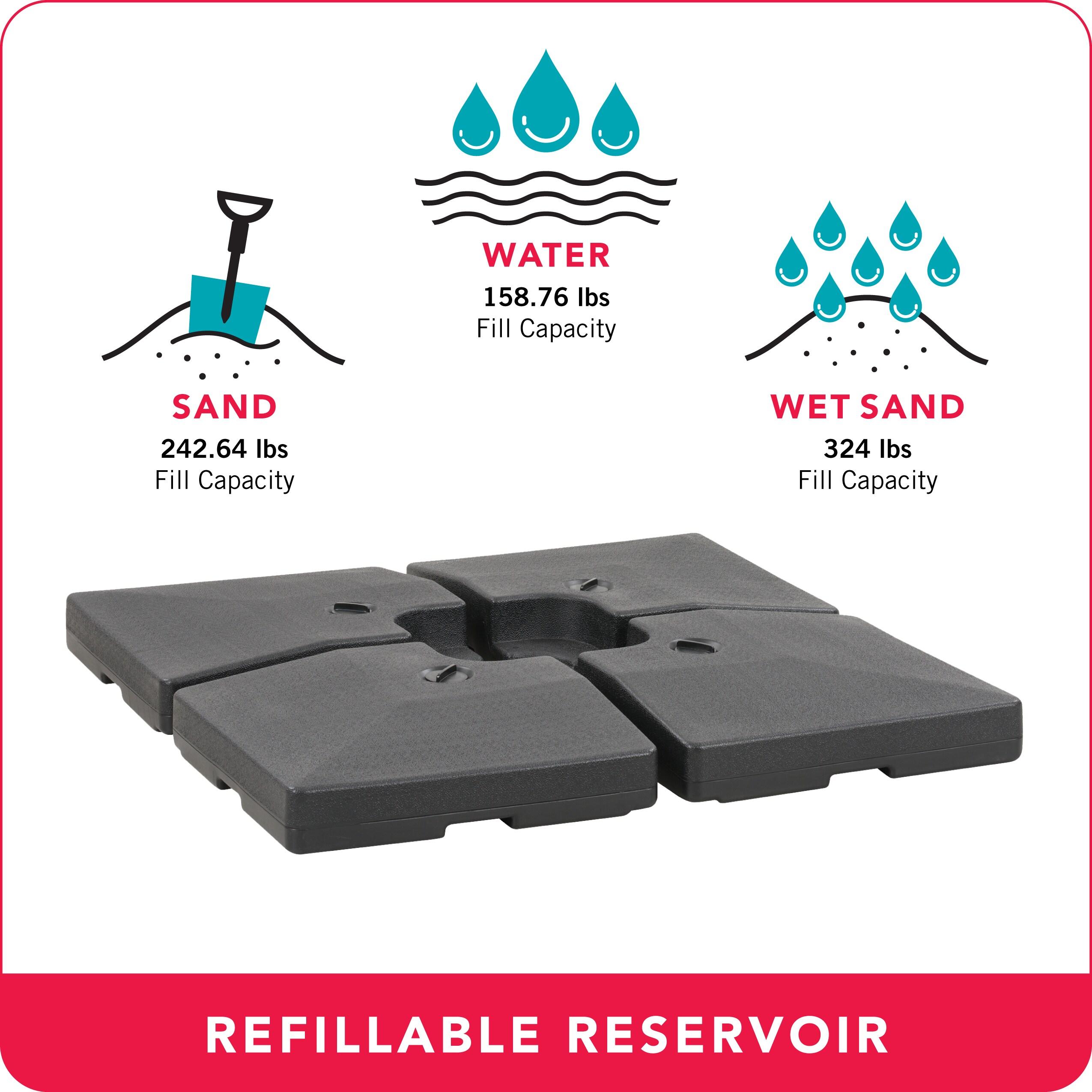 67.9lbs Square Deluxe Patio Base for Heavy and Offset Umbrella Gray - CorLiving