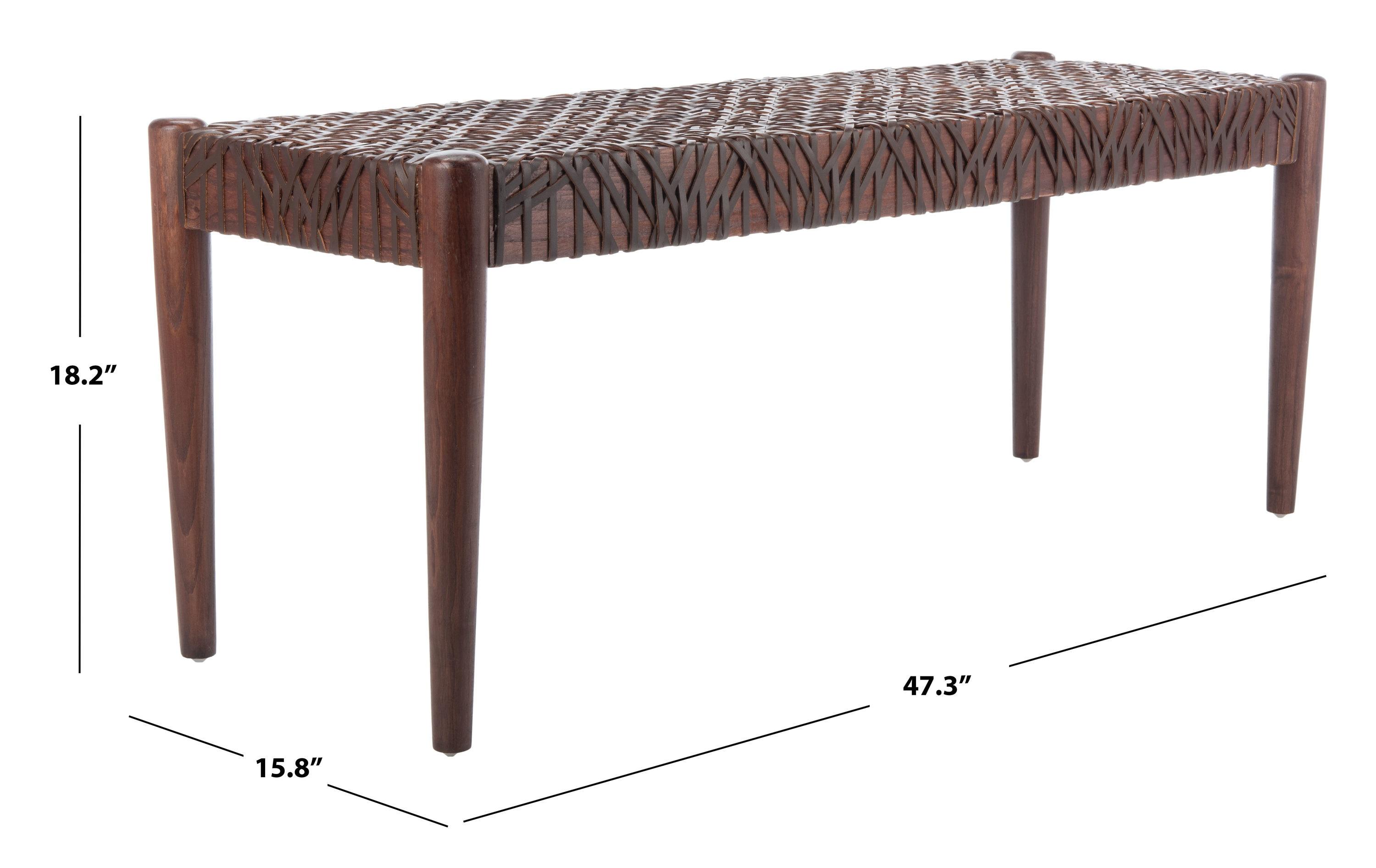 Kazbah 47" Genuine Leather Bench