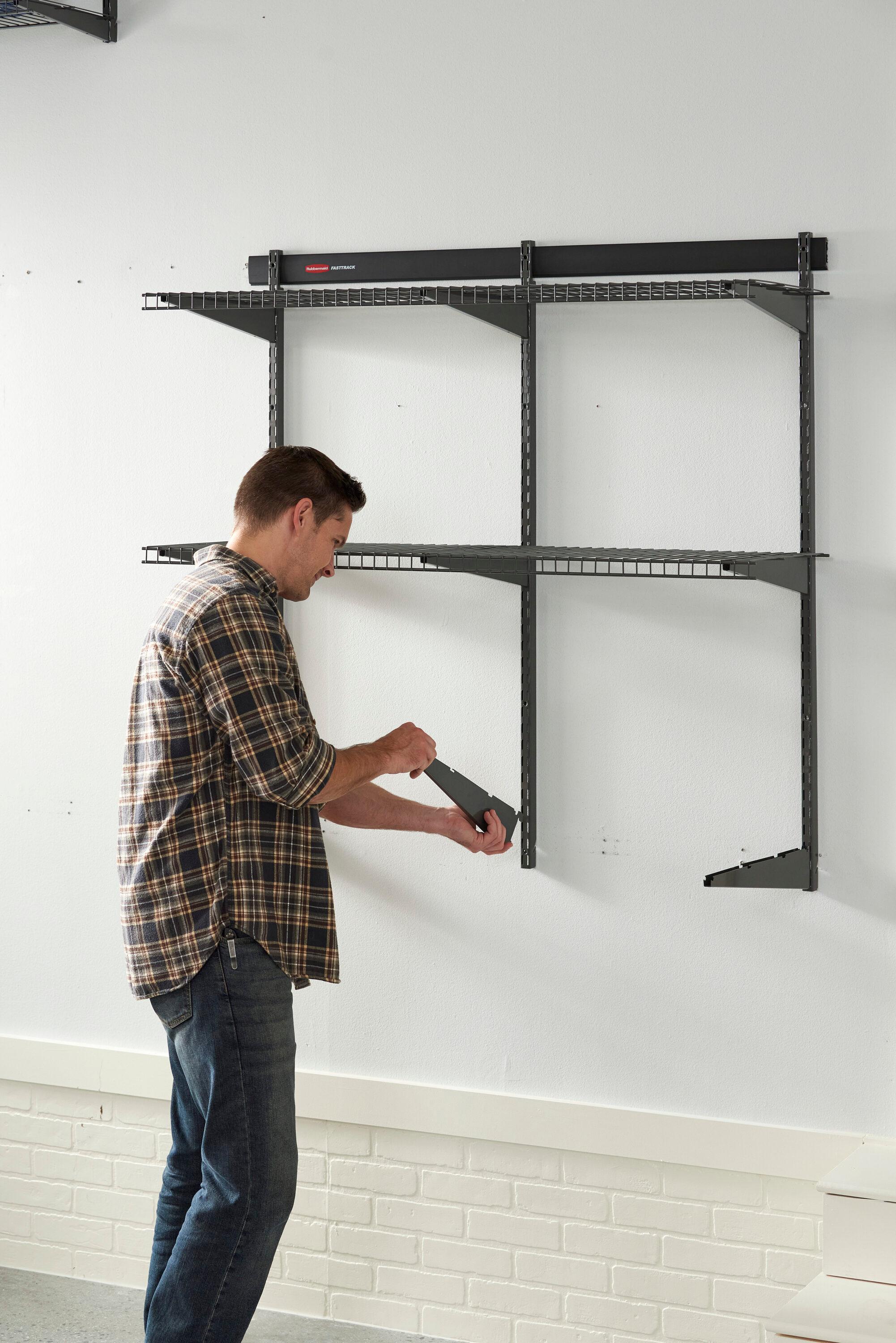 Rubbermaid FastTrack Garage 16" Steel Shelf Bracket with Speed Clips