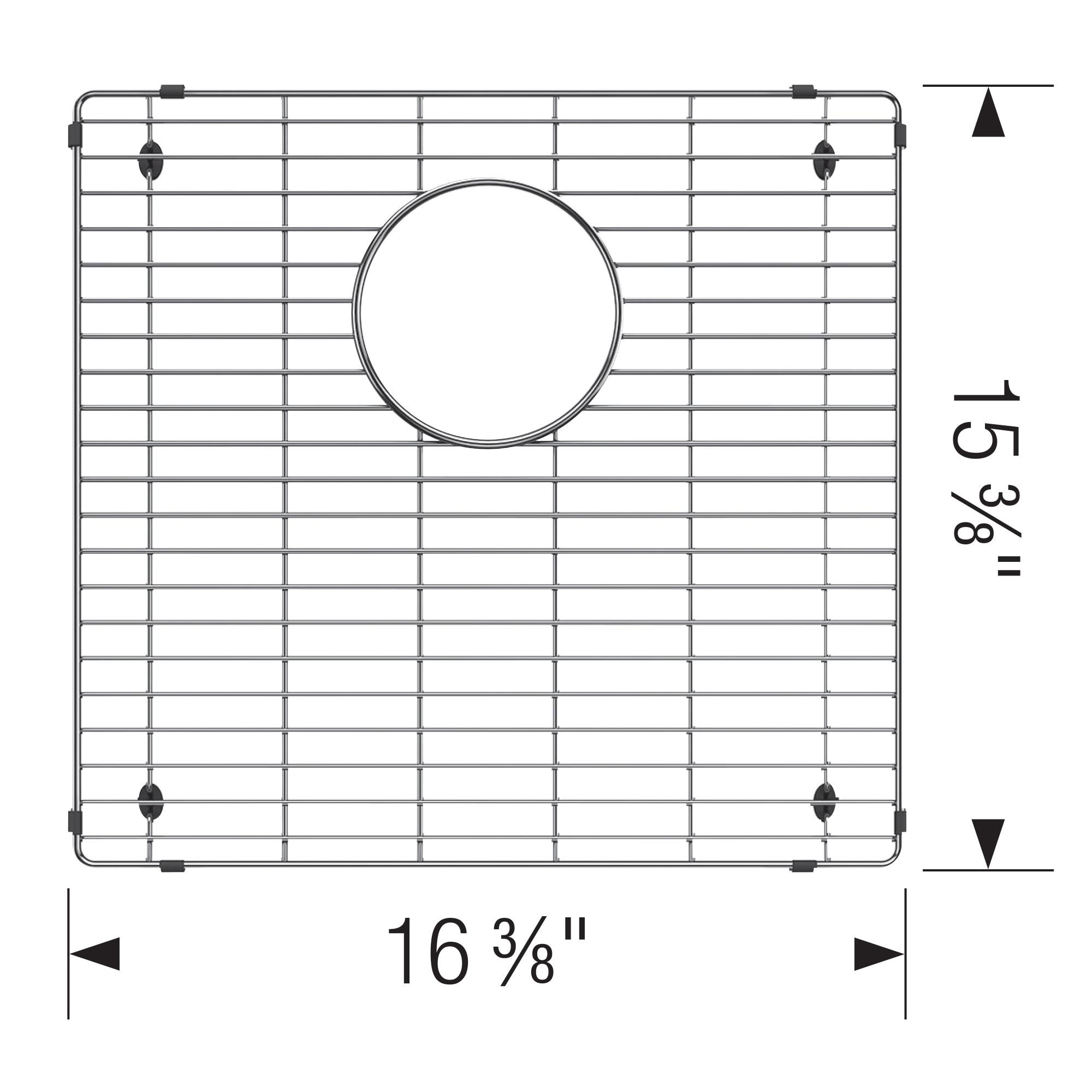 Stainless Steel Sink Grid for Quatrus 60/40 Sink - Large Bowl