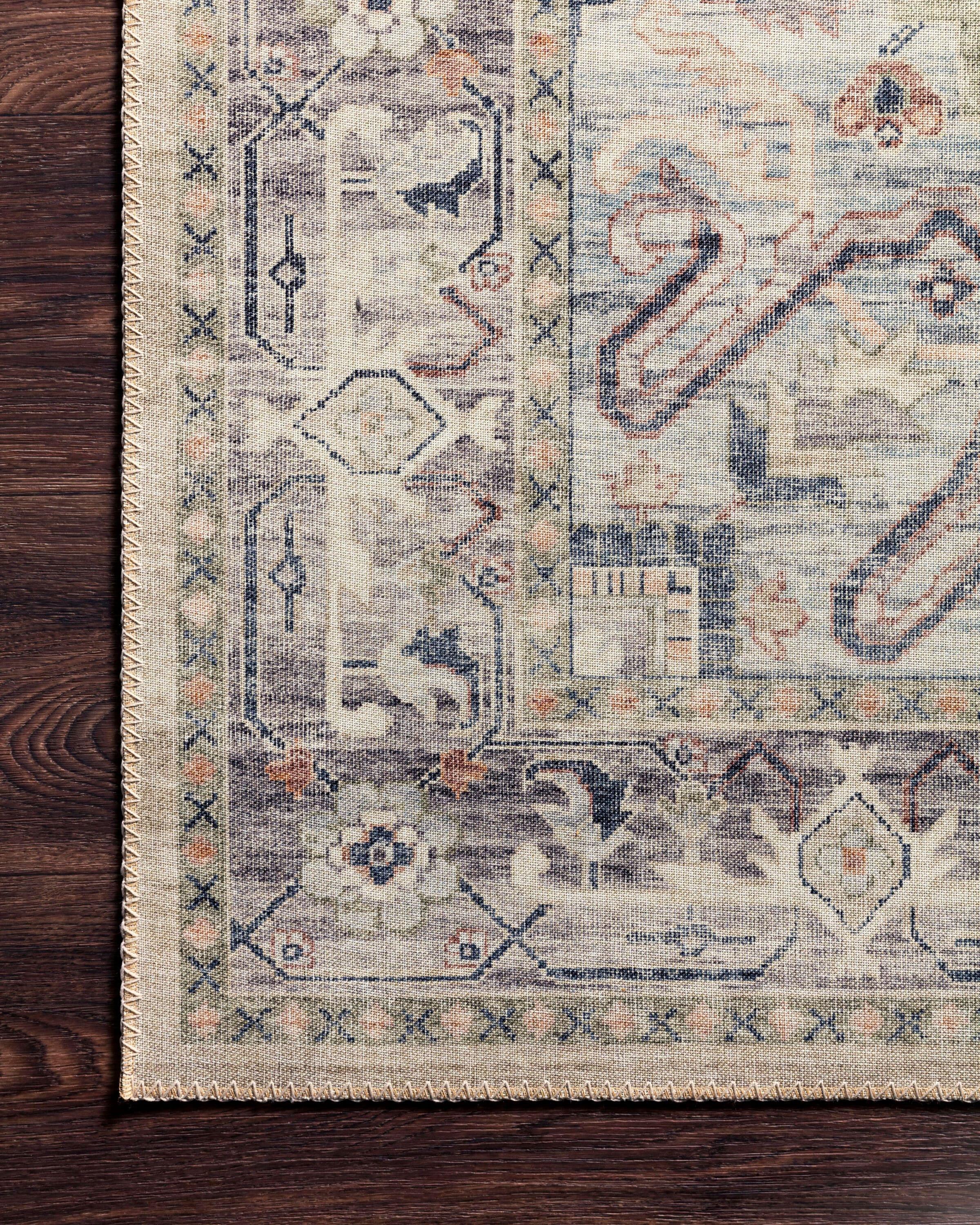 2'x5' Hathaway Rug Ivory - Loloi Rugs: Traditional Medallion Flat Pile Indoor Runner, Machine Made, Canvas Backing