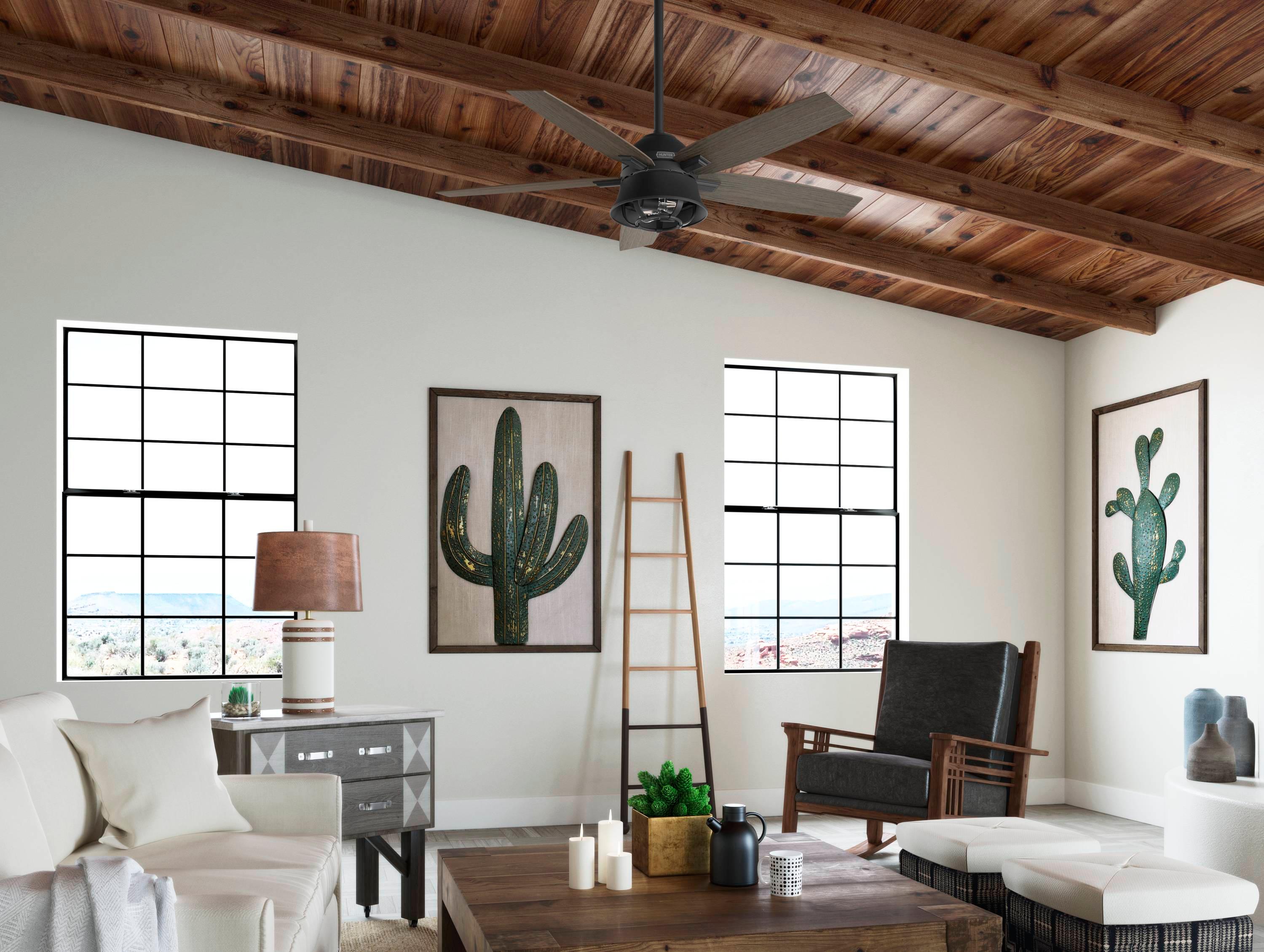 52" Hampshire 5 - Blade Ceiling Fan With LED Light Kit And Handheld Remote