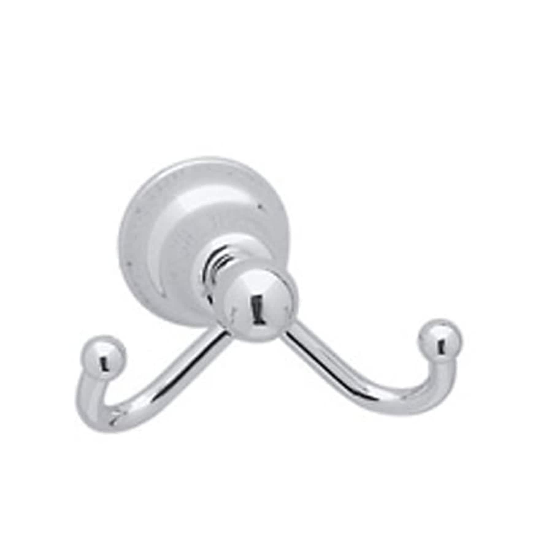 Polished Nickel Double Wall Mounted Robe Hook